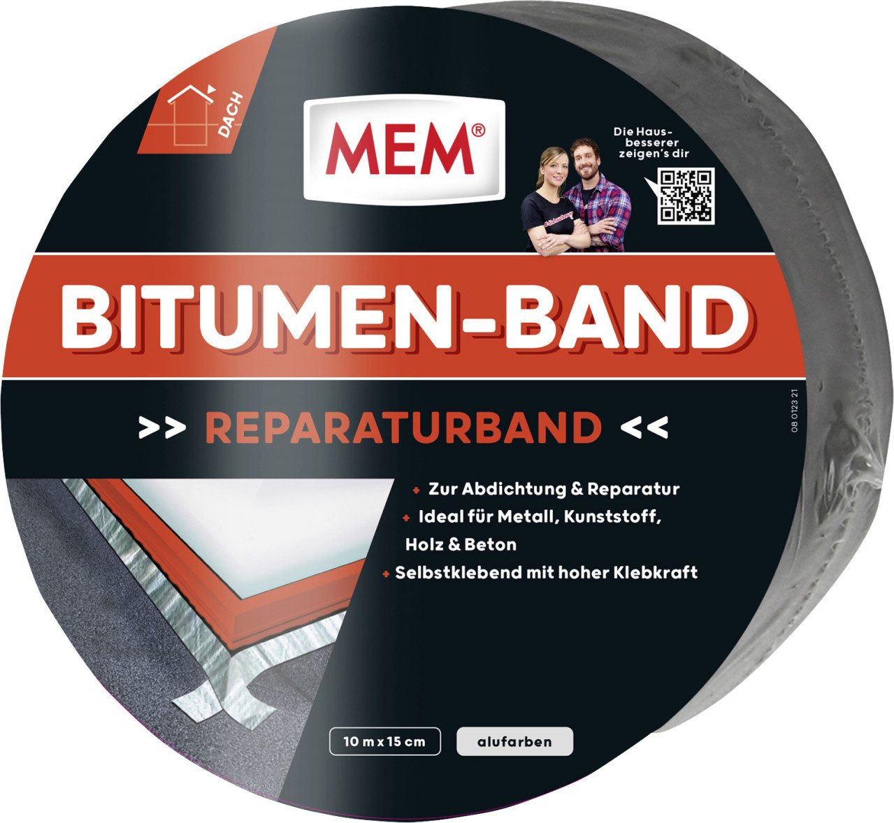 MEM Bauchemie Dichtband MEM Bitumen-Band 10 m x 15 cm alu