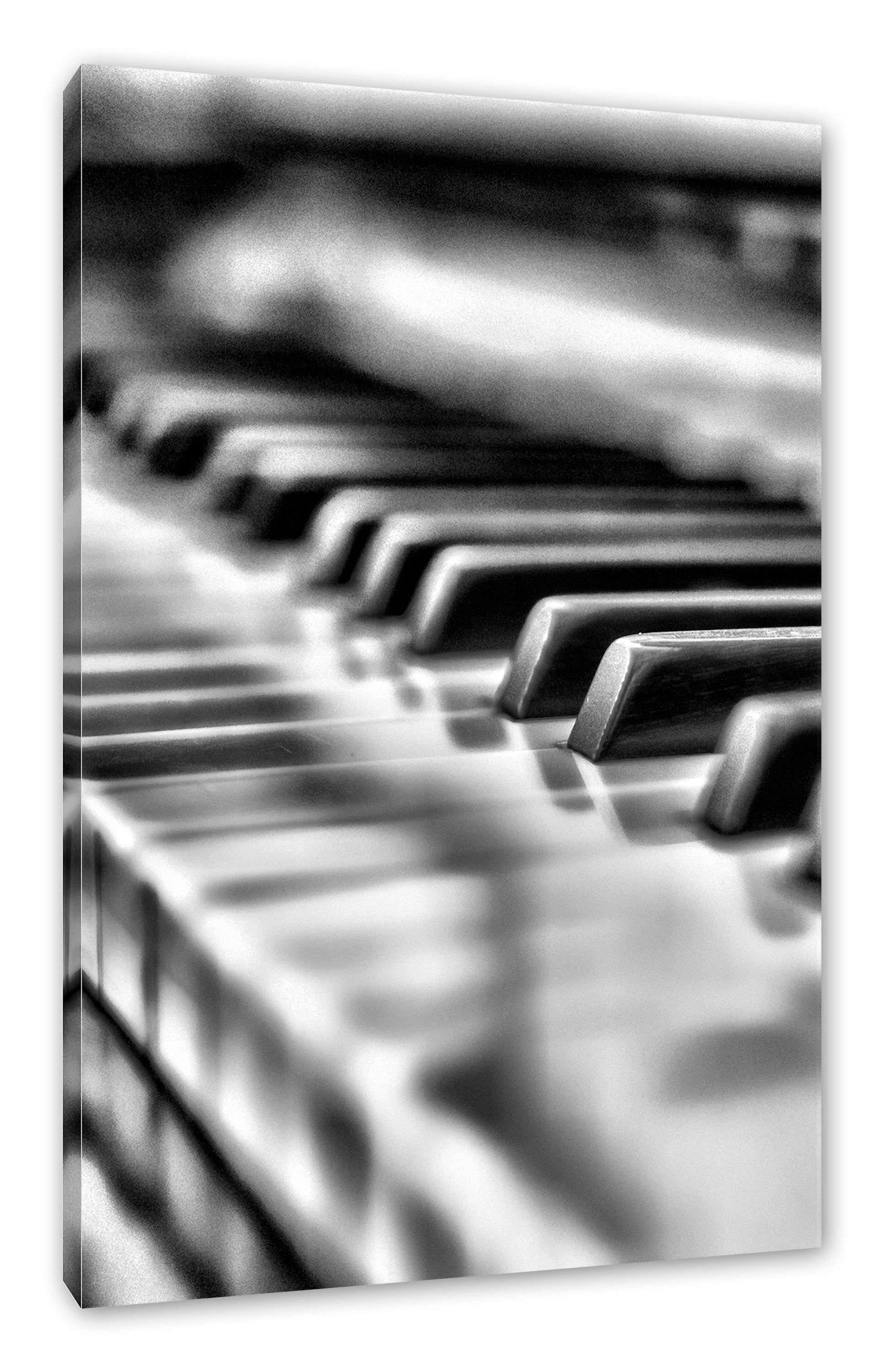 Pixxprint Leinwandbild Elegantes Klavier, Elegantes Klavier (1 St), Leinwandbild fertig bespannt, inkl. Zackenaufhänger