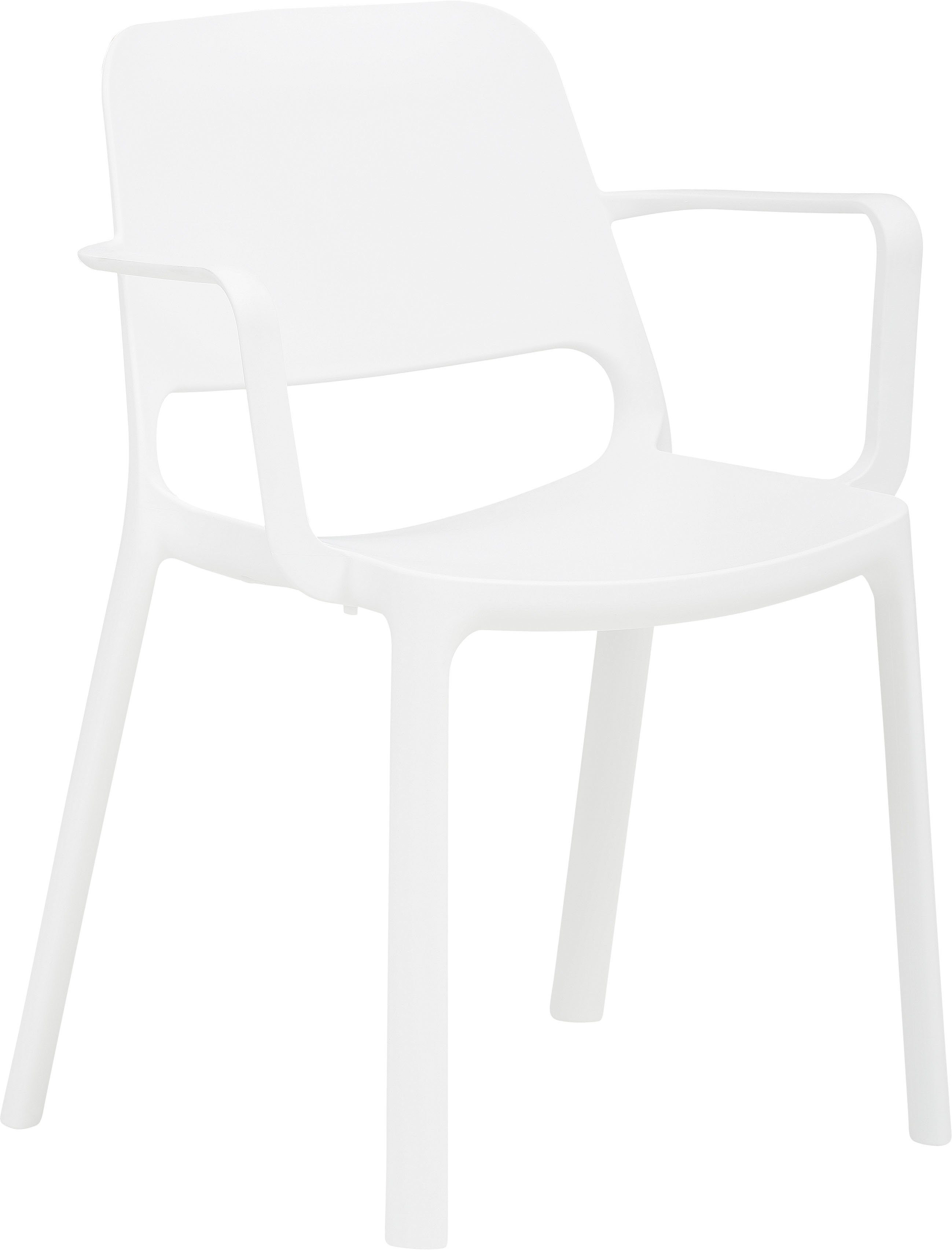 Mayer Sitzmöbel Stapelstuhl Stapelstuhl Weiß stapelbar myNUKE | Weiß Weiß (Packung), 