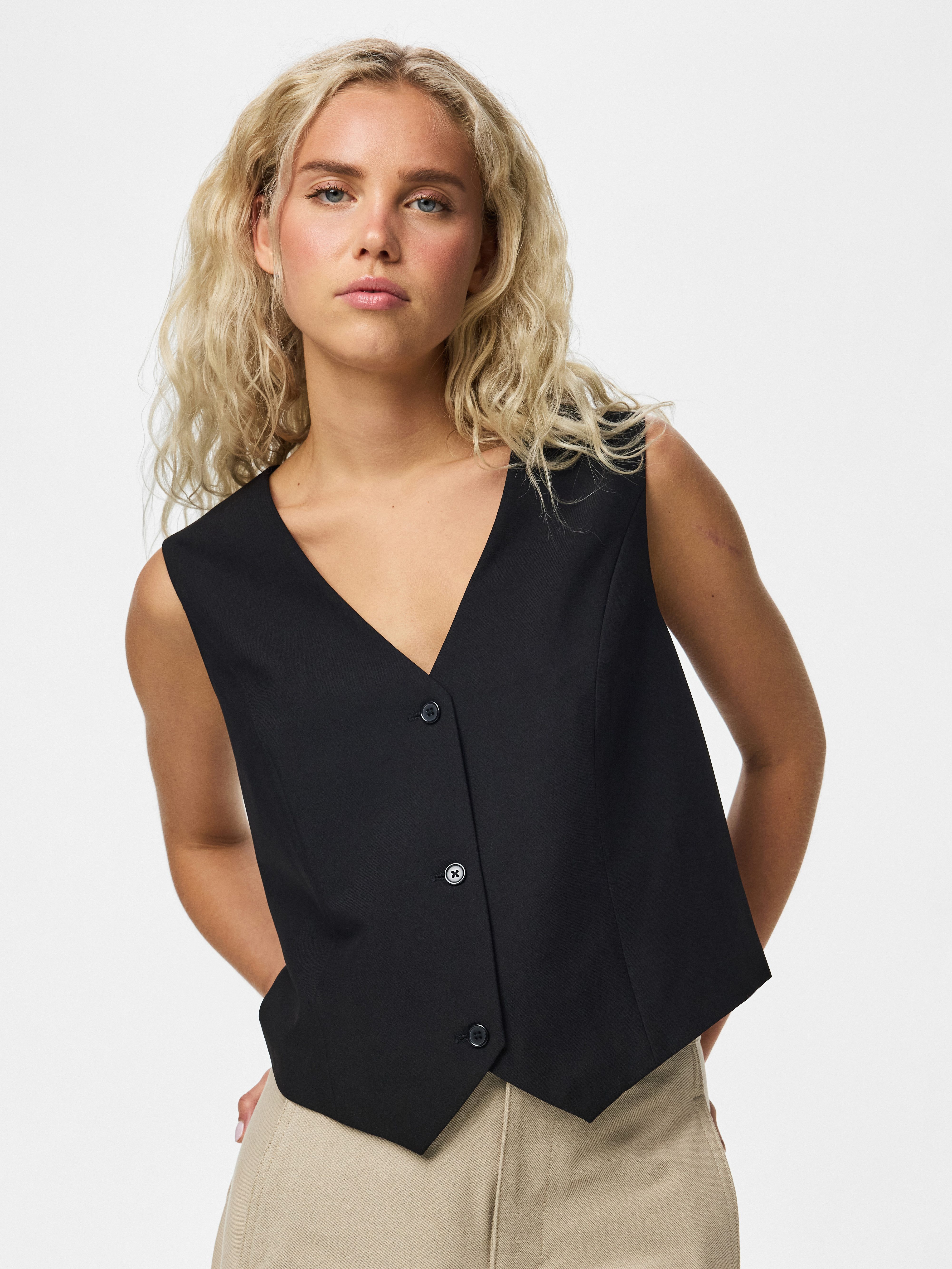 Pieces Anzugweste PCBOSELLA VEST NOOS BC Materialmix