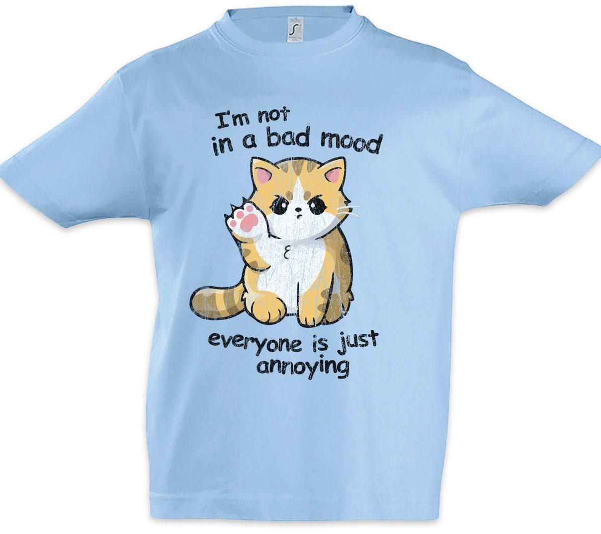 Print-Shirt I'm Not In A Bad Mood Kinder T-Shirt Cat Katze Liebe Cats Katzen Kitty