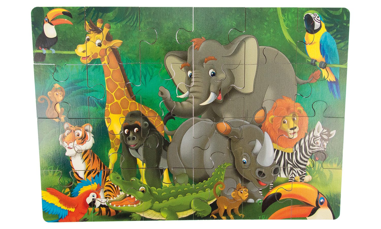 Holzspielerei Puzzle Holz-Puzzle Dschungel - 24 Teile, Puzzleteile