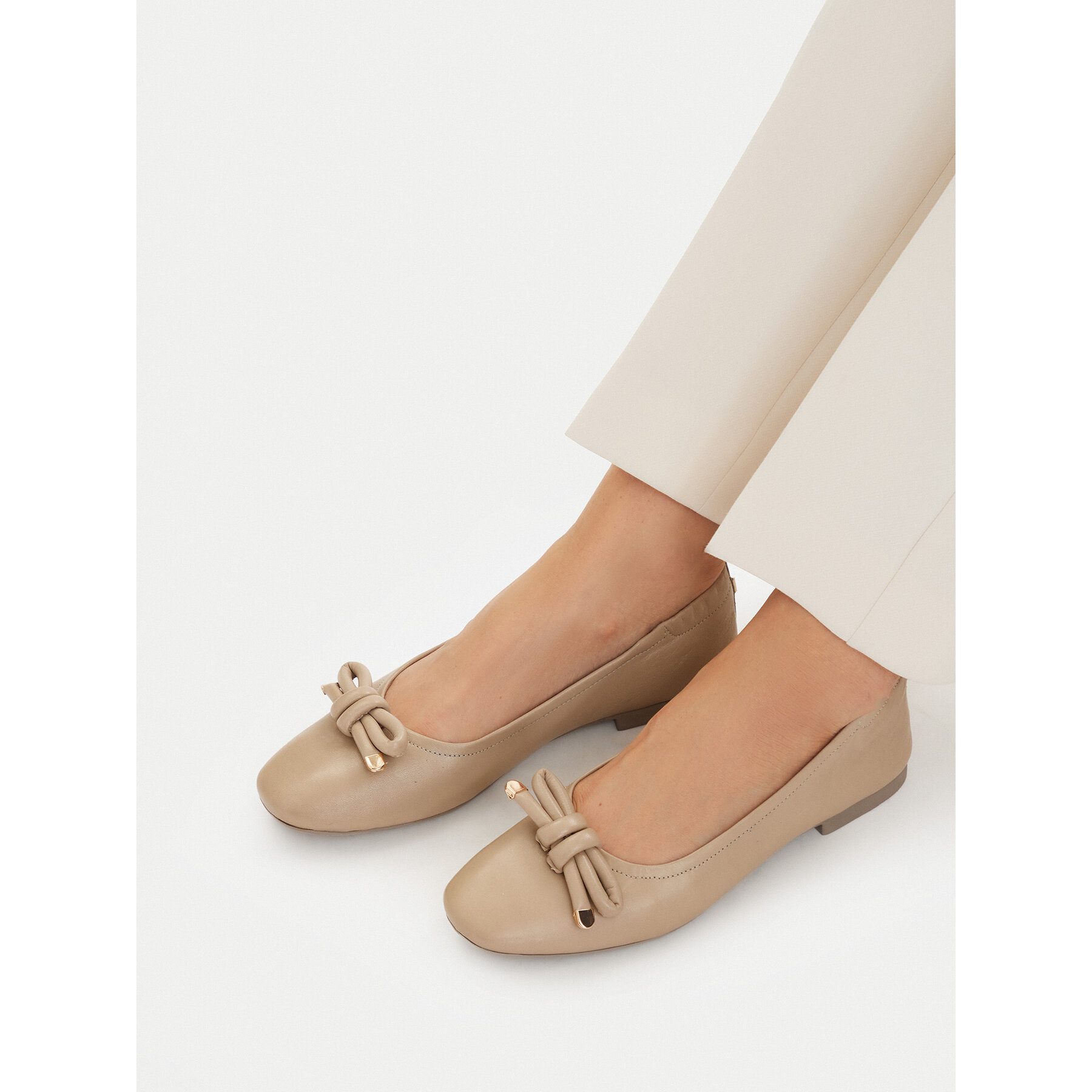 U.S. Polo Assn. US Polo Assn Damen-Ballerinas Beige Ballerina
