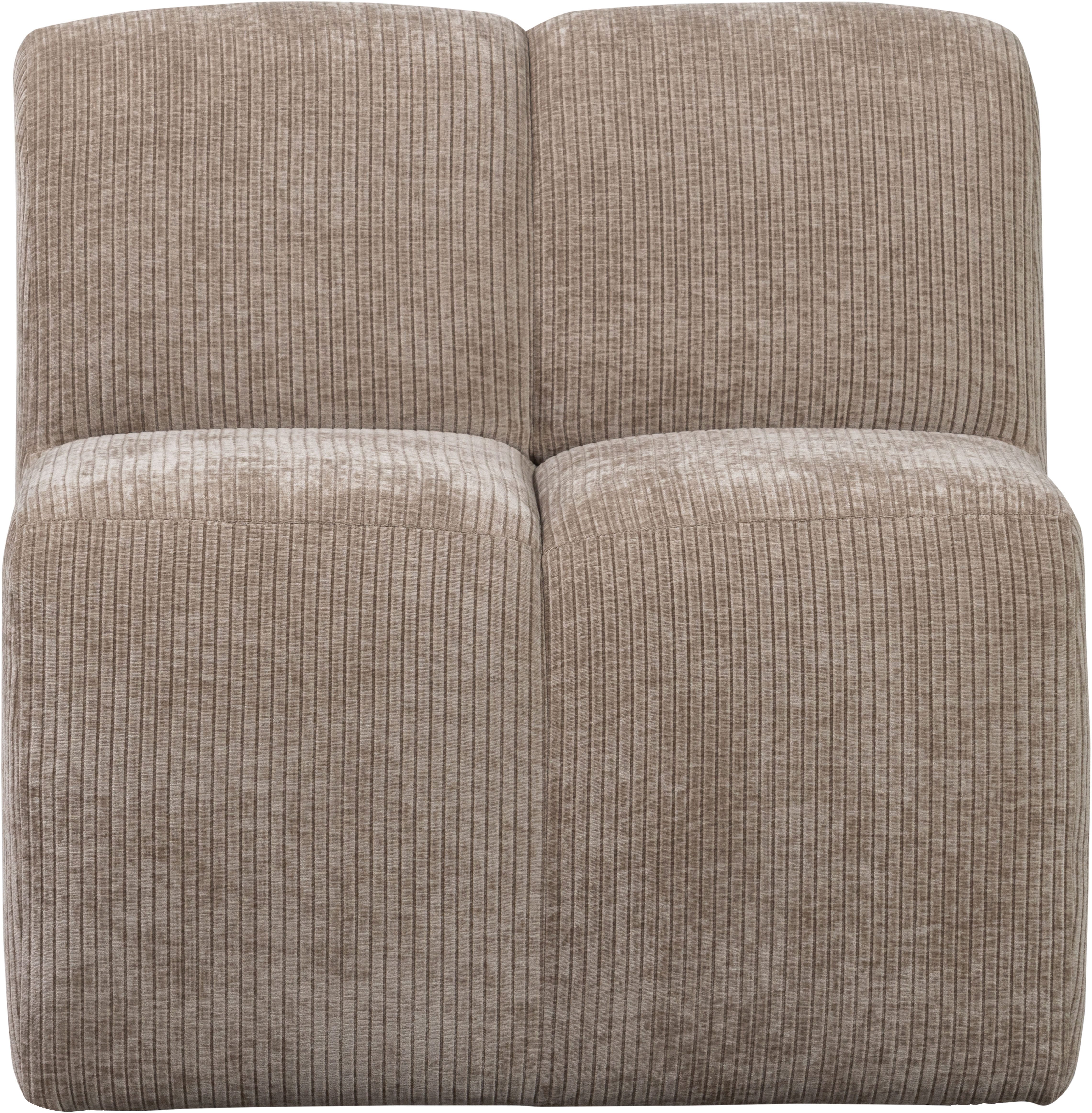 WOOOD Sofa-Mittelelement Mojo mit Jacquard-Rippenbezug B 84 x T 73 x H 83 cm, Ausgezeichnete Verschleißfestigkeit, kombinierbar, Tragkraft 120 kg