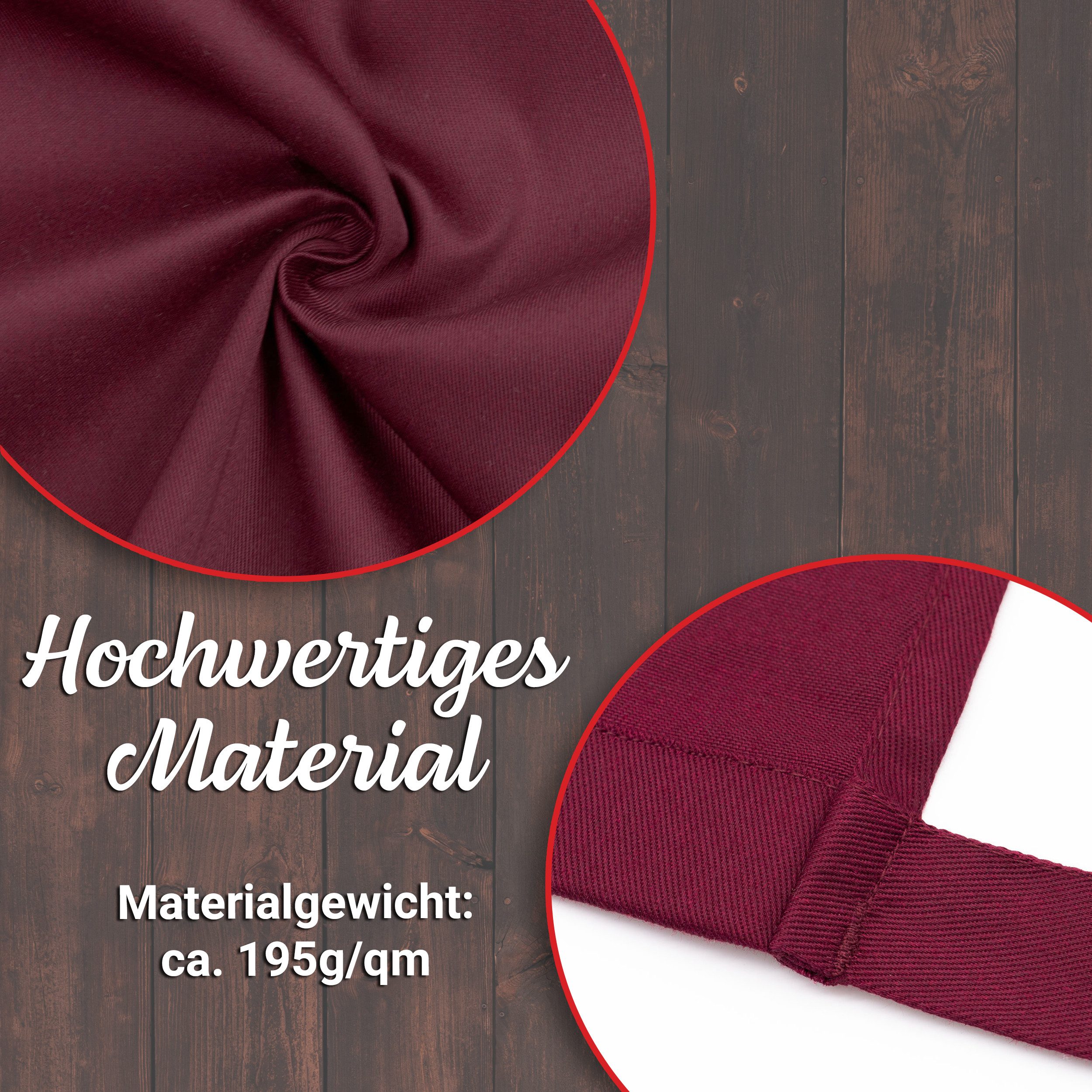 ZOLLNER Kochschürze, Bindebänder, pflegeleicht, versch. Farben, günstig online kaufen