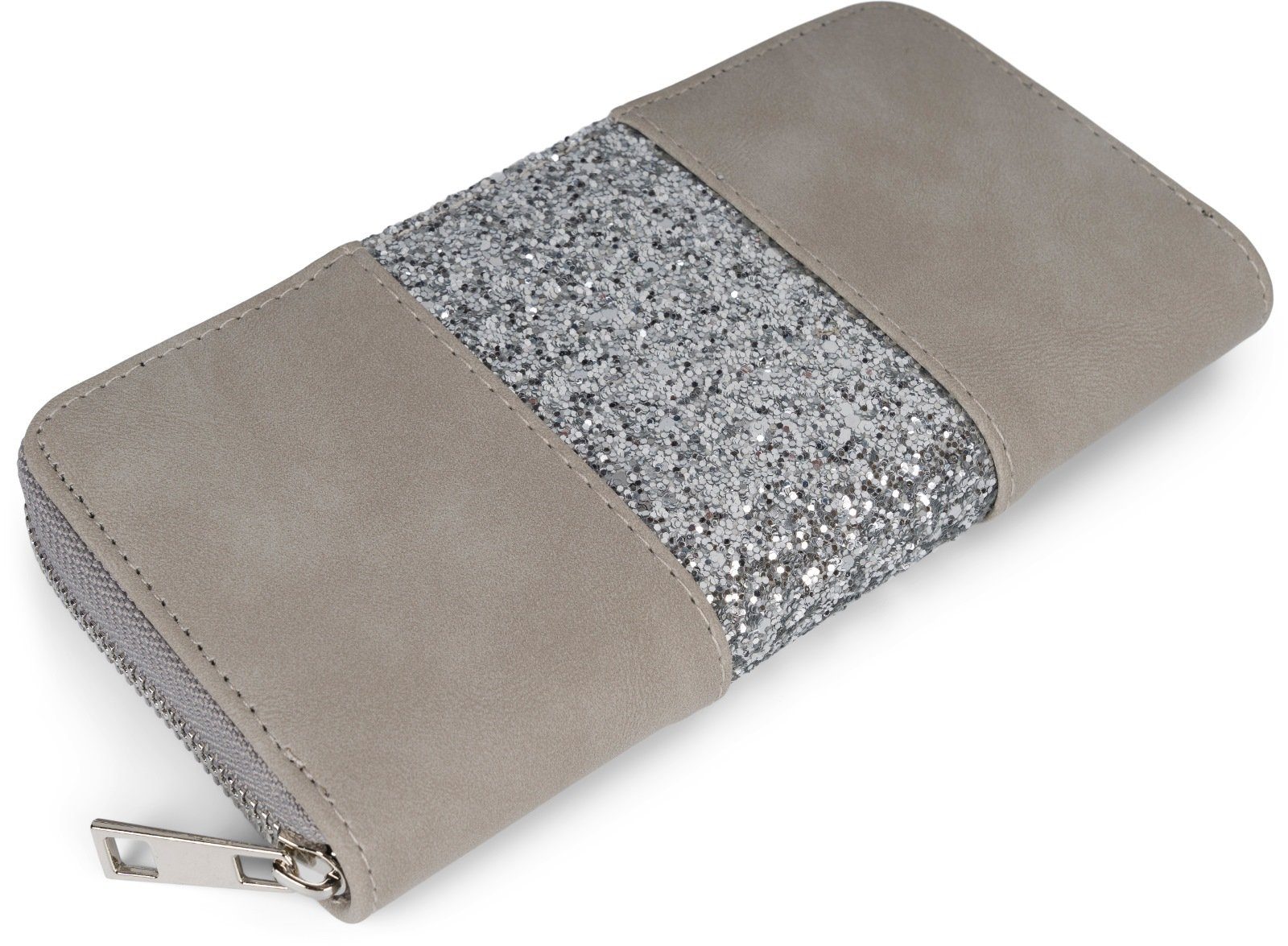 styleBREAKER Geldbörse Geldbörse mit Pailletten Streifen (1-tlg) günstig online kaufen
