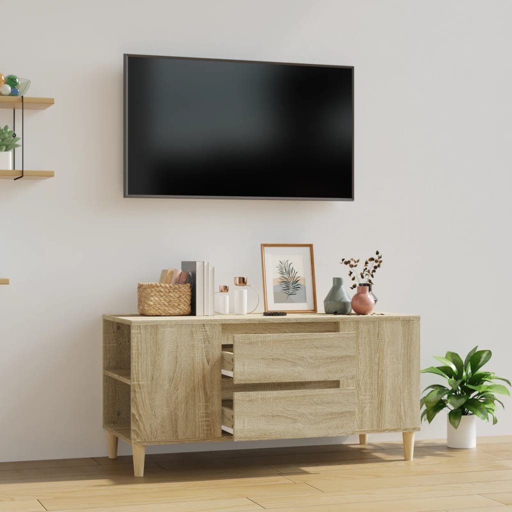 furnicato TV-Schrank Sonoma-Eiche 102x44,5x50 cm Holzwerkstoff