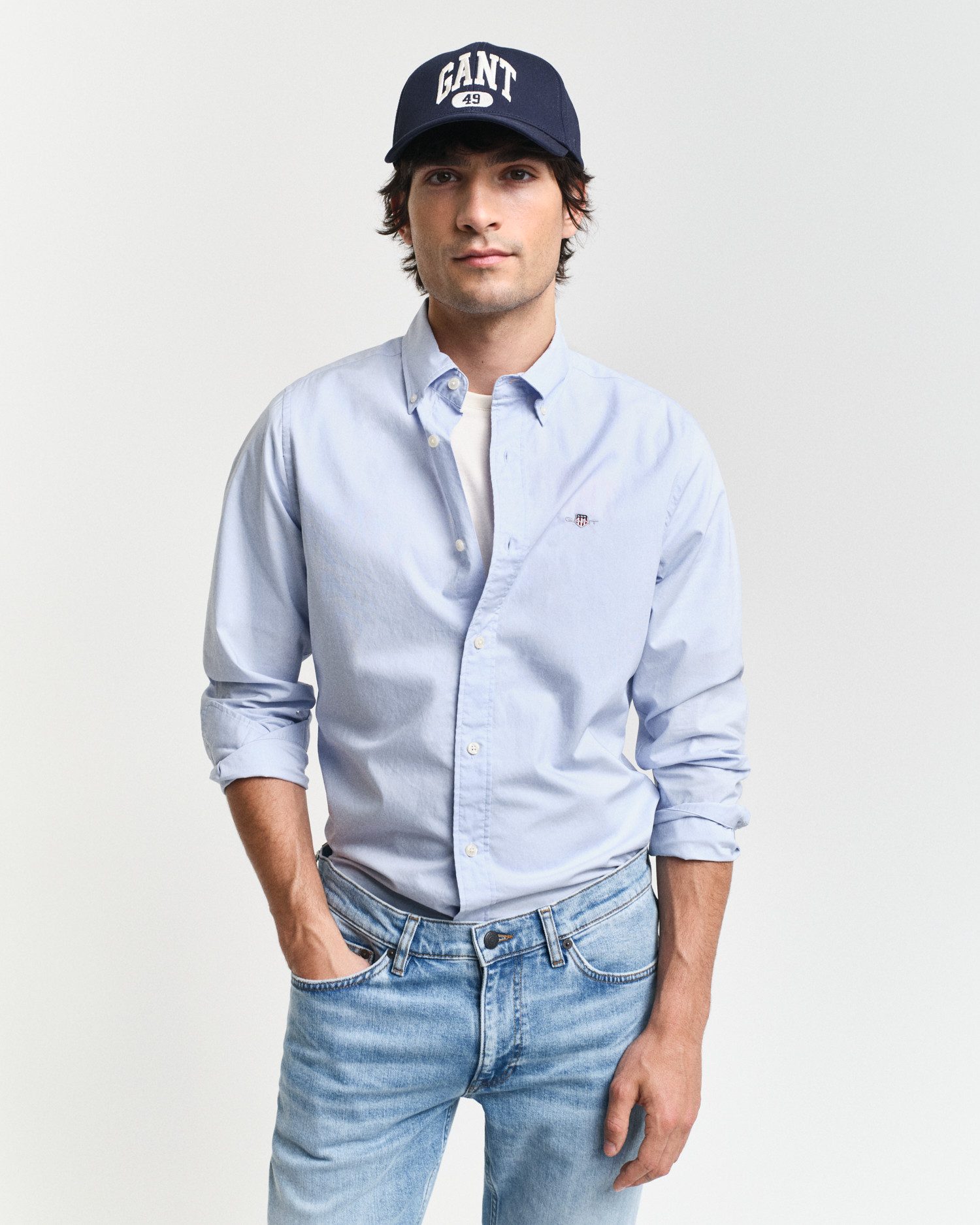 Gant Langarmhemd Slim Fit Popeline Hemd günstig online kaufen