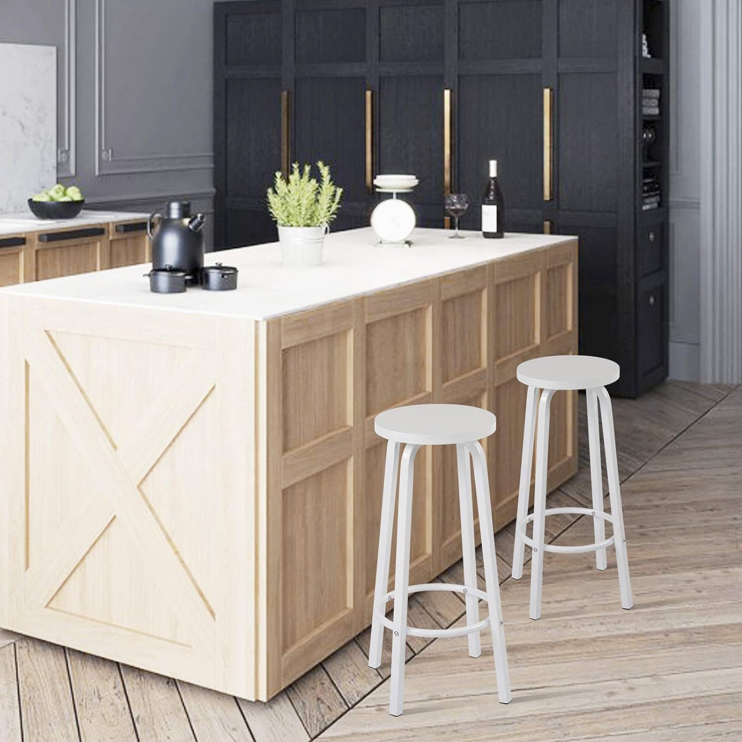 Woltu Barhocker (2 St), Bistrohocker Tresenhocker Barstuhl aus MDF und Meta günstig online kaufen