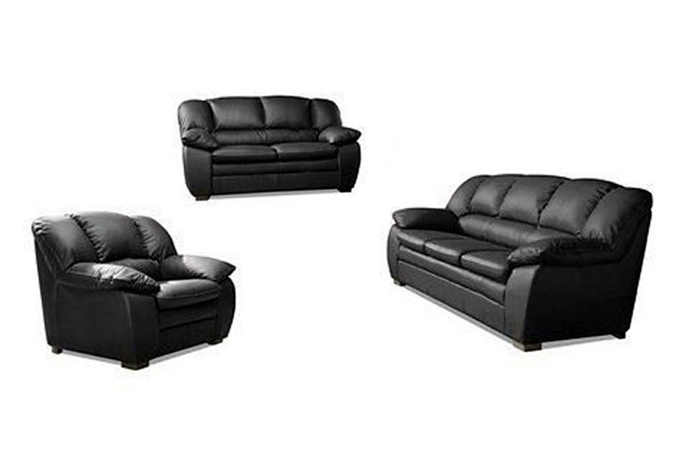 COTTA Polstergarnitur Casino, 3tlg. Set, Sofa Wohnzimmer Garnitur, Wellenunterfederung, (Set, 3-tlg), Sessel, 2-Sitzer, 2,5-Sitzer, hohe Rückenlehne