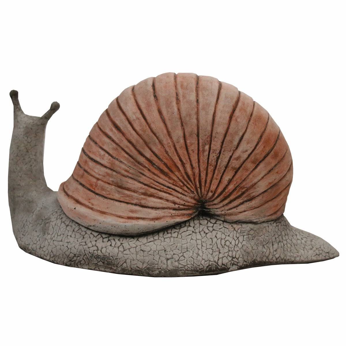 Schnecke 2-farbige ca. H Antiksteinguss 440s grau-terracotta, 21 440s Gartenfigur cm (Stück)