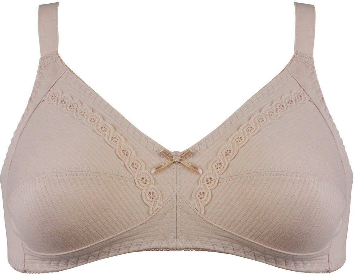 Naturana Soft-BH Classics (2er Pack) feminin, bequem, breite Träger, ohne Bügel, dekorative Schleife – Bild 4 von 5