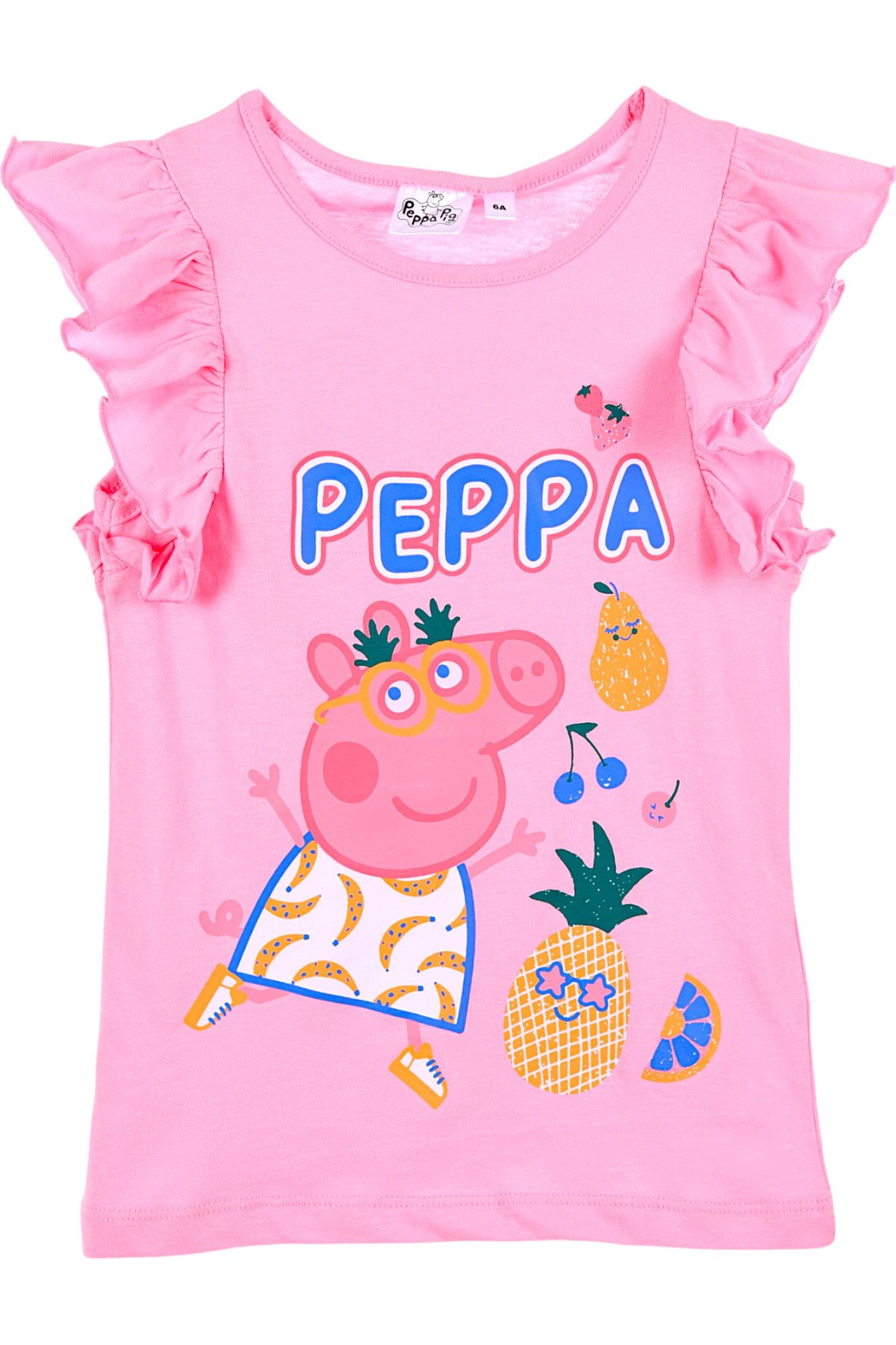 Peppa Pig T-Shirt Peppa Wutz Mädchen Jersey Kurzarmshirt aus Baumwolle Gr. 98 - 116 cm
