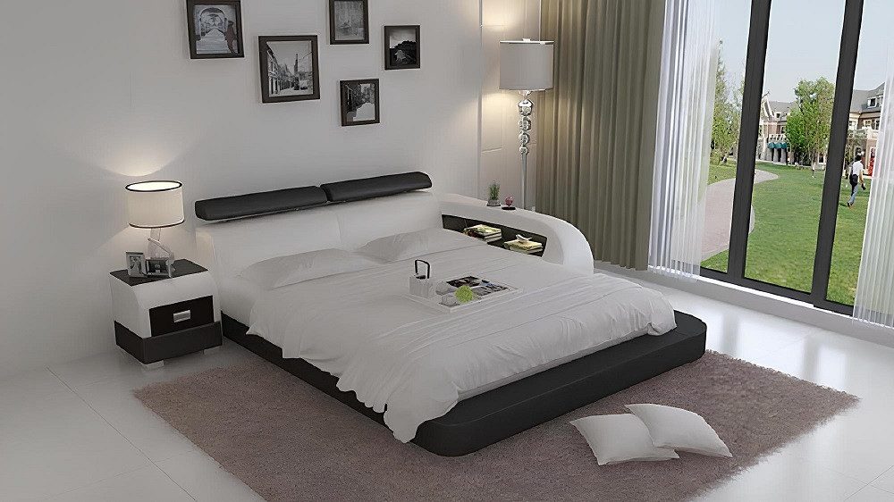 Xlmoebel, Wasserbett Lederbett mit Polsterung für ultimativen Schlafkomfort, (Wasserbett LB8801), Hergestellt in Europa