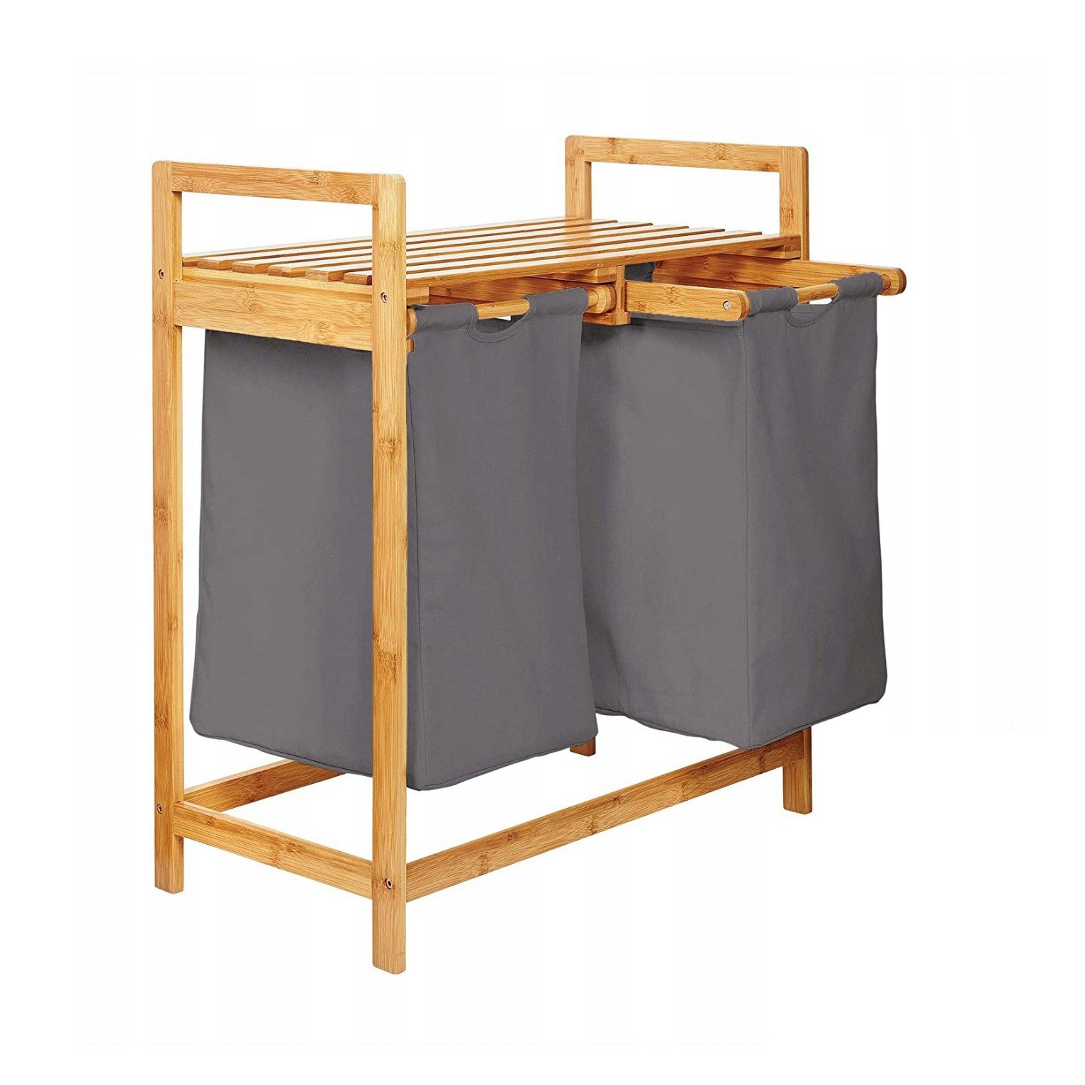 AD.CON Wäschekorb Bambus Wäschekorb Badezimmer Regal günstig online kaufen