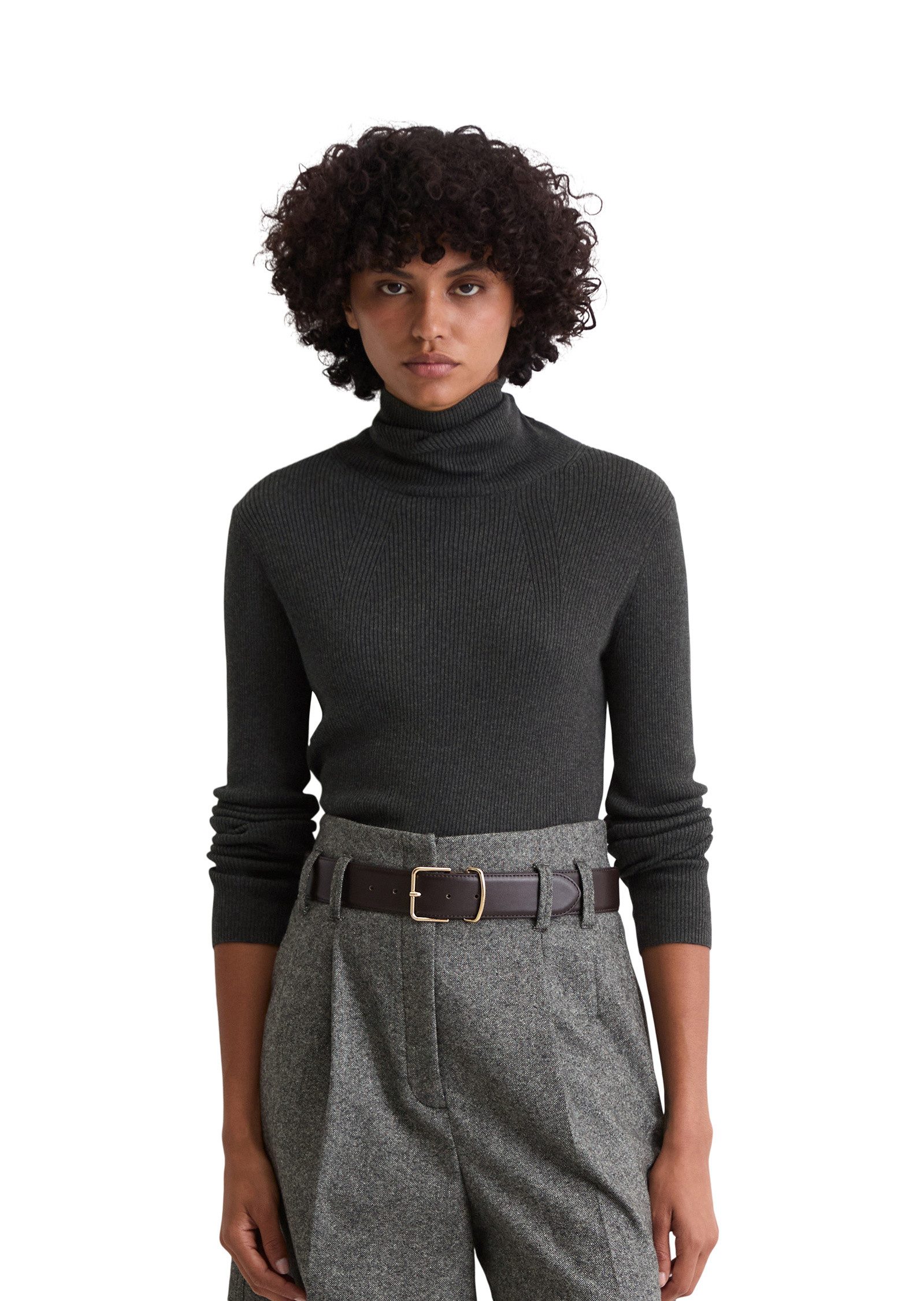 Marc O'Polo Stehkragenpullover aus Organic Cotton günstig online kaufen