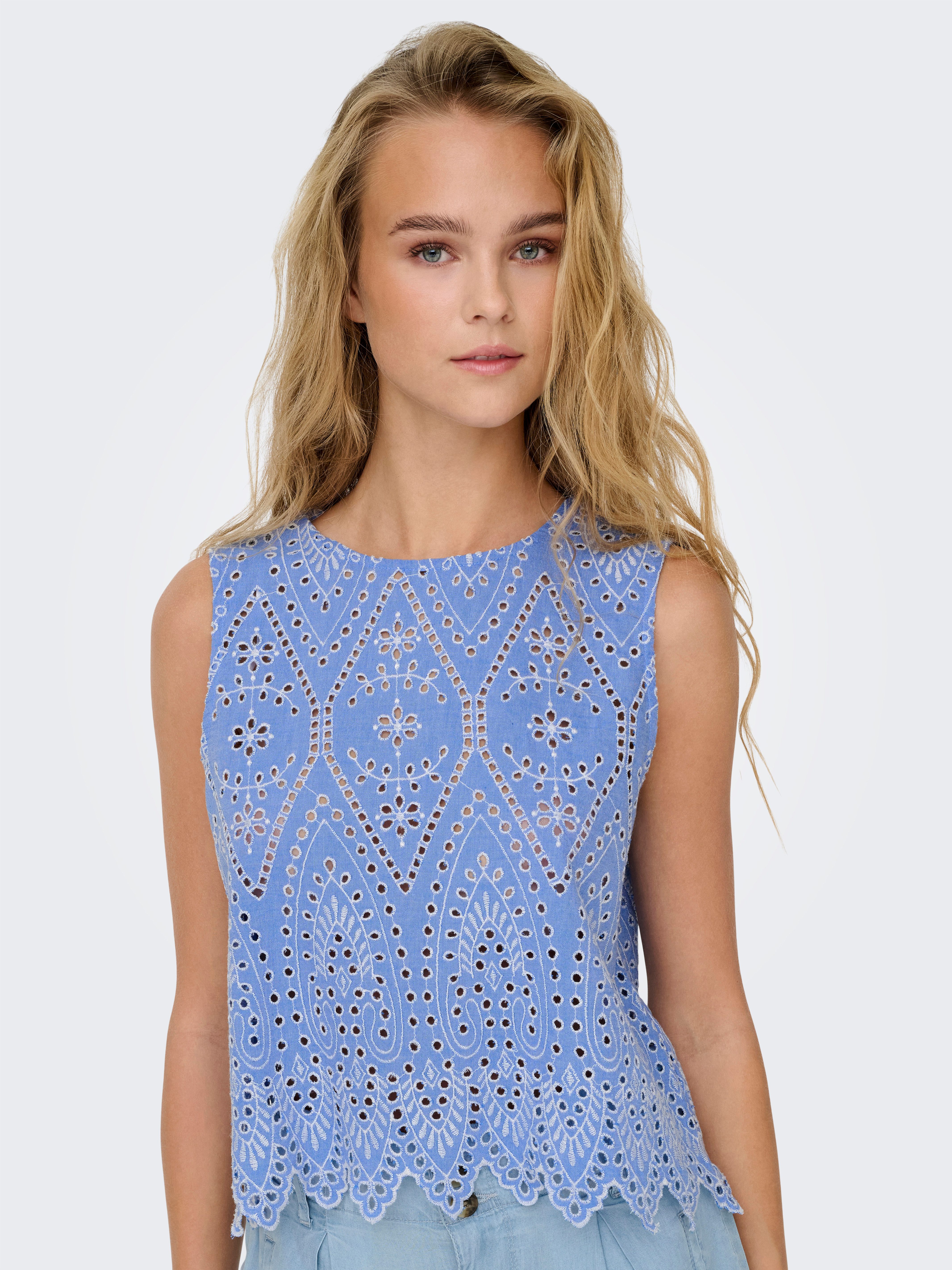 ONLY Spitzentop ONLTULUM SL EMB TOP NOOS WVN