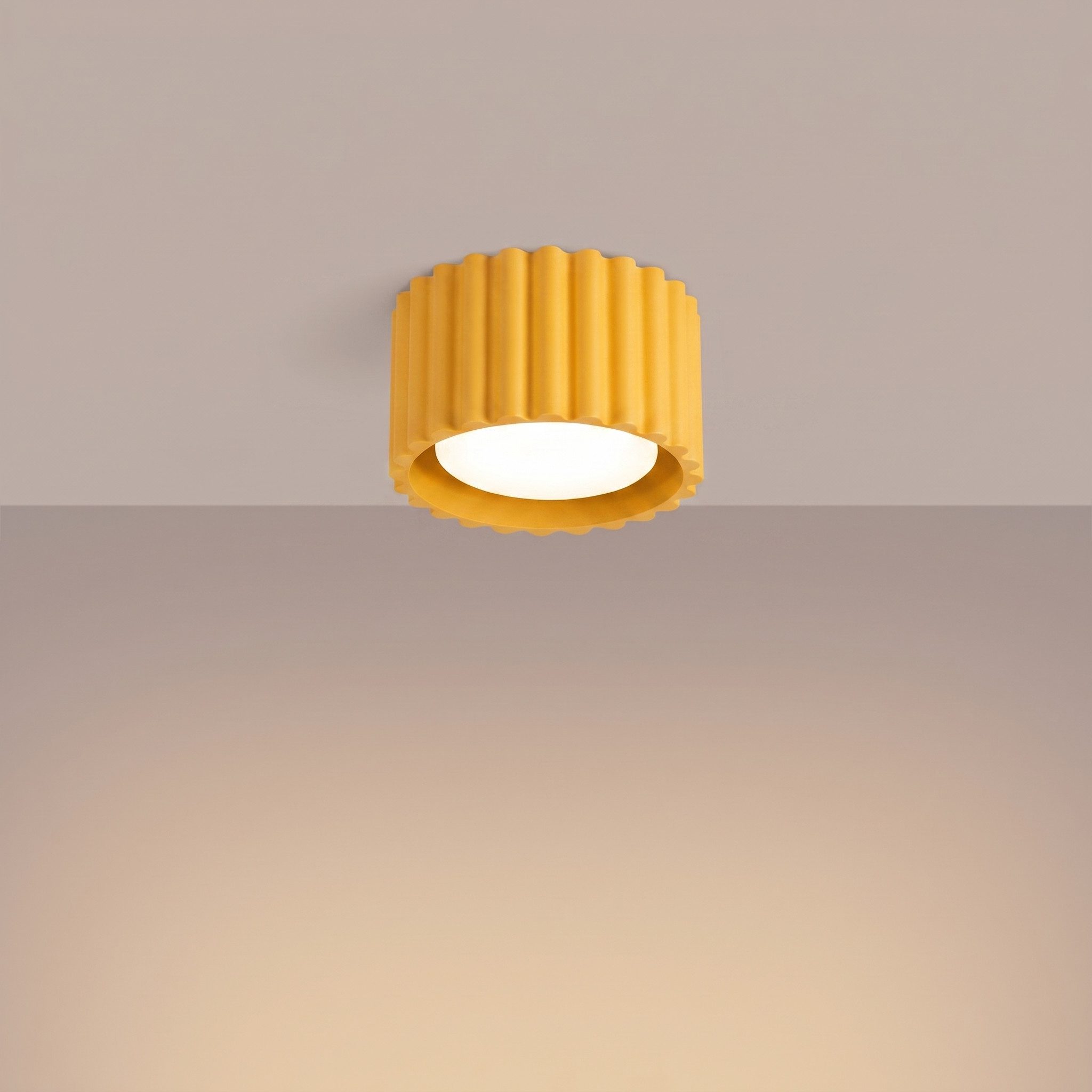 SOLLUX lighting Deckenleuchte Plafond AURA 1 gelb Gx53, Nicht enthalten