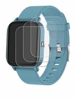Savvies Schutzfolie für Pubu Smartwatch, Displayschutzfolie, 6 Stück, Folie klar