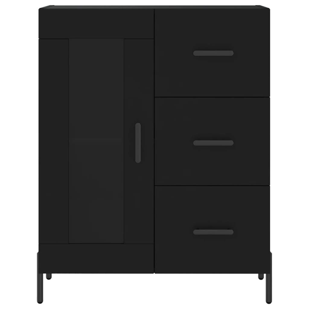 Schrank Kleiderschrank Regal vidaXL Highboard Schwarz cm Holzwerksto 69,5x34x180 Hochschrank