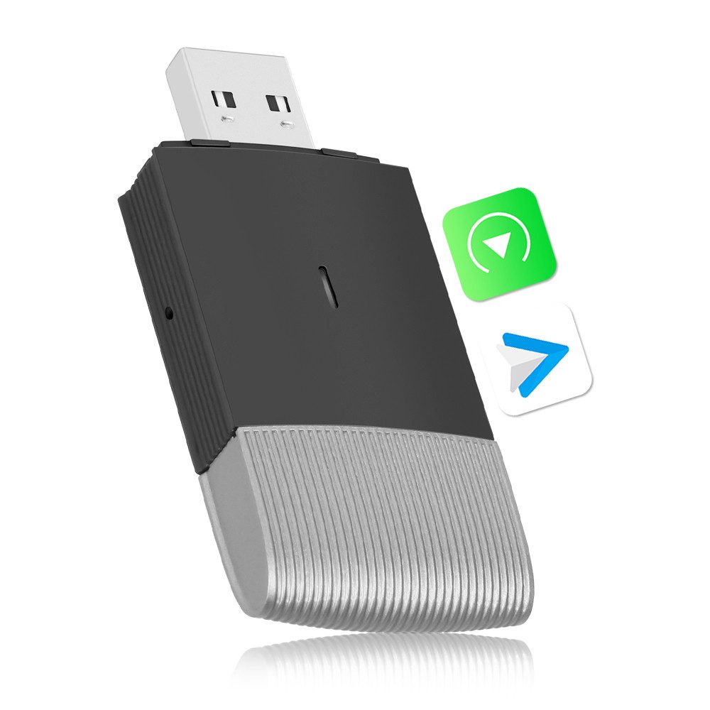 Wireless CarPlay Android Auto Adapter, Online-Karten Sprachsteuerung Adapter