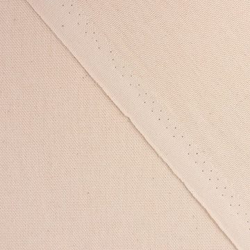 SCHÖNER LEBEN. Stoff Baumwollstoff Dekostoff Canvas Teflon Tischwäschestoff uni beige 2,8m, überbreit