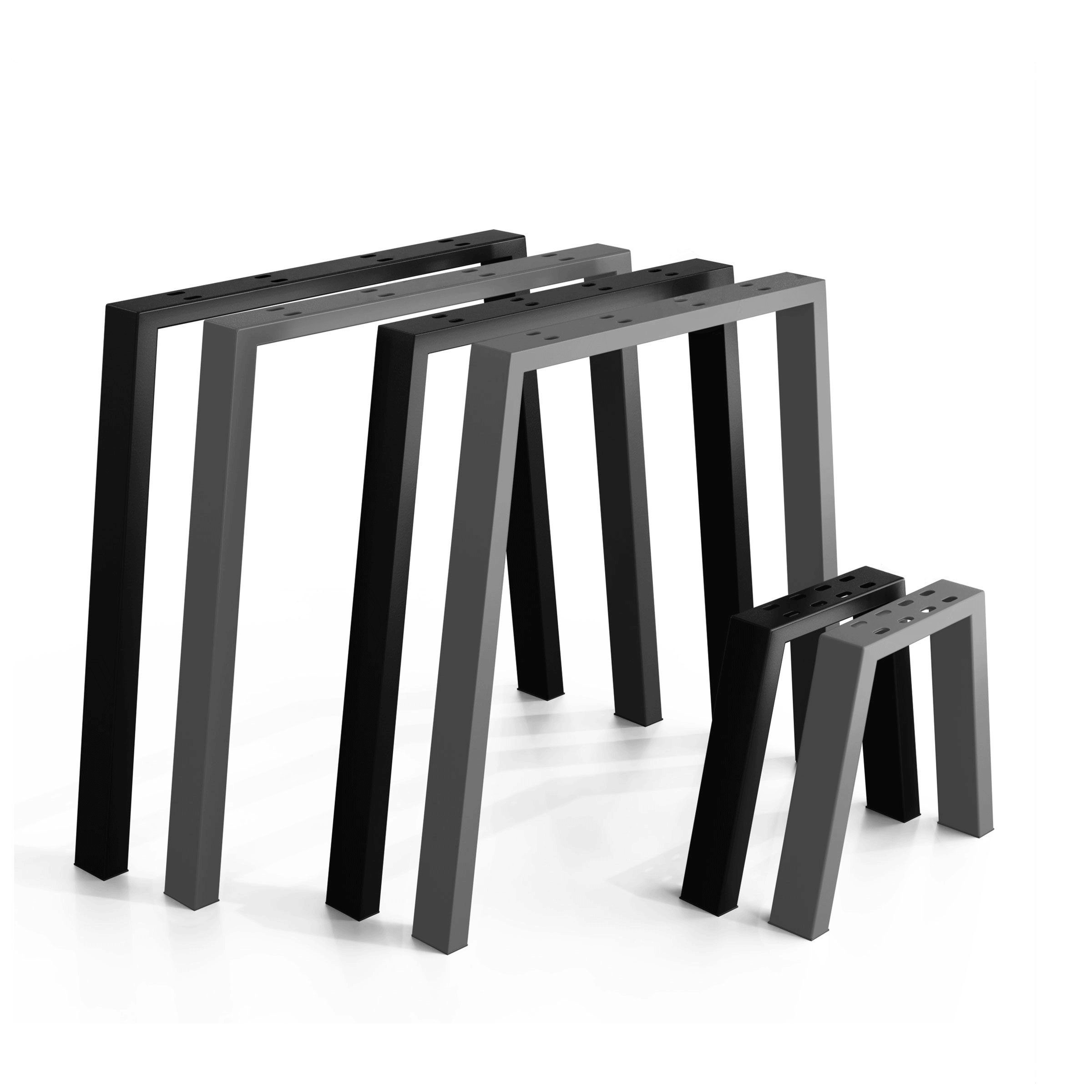 NOGGI - Home Decor Masters Tischbein 2 Tischkufen U- Form, 70/90x70 cm - anthrazit - Esstisch I Möbelkufen für Dein DIY Projekt