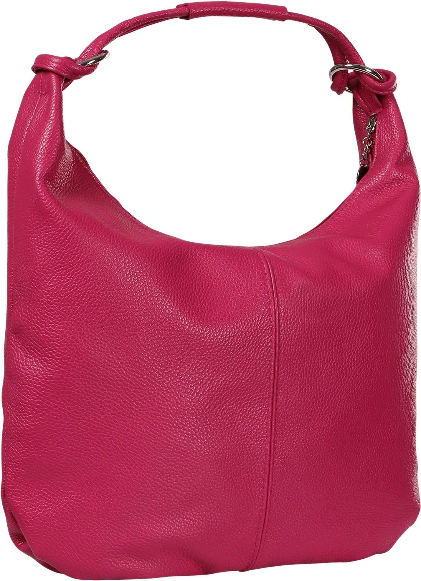 Toscanto Schultertasche Toscanto Tasche pink, fuchsia (Schultertasche), Damen Schultertasche Leder, pink, fuchsia ca. 45cm x ca. 35cm