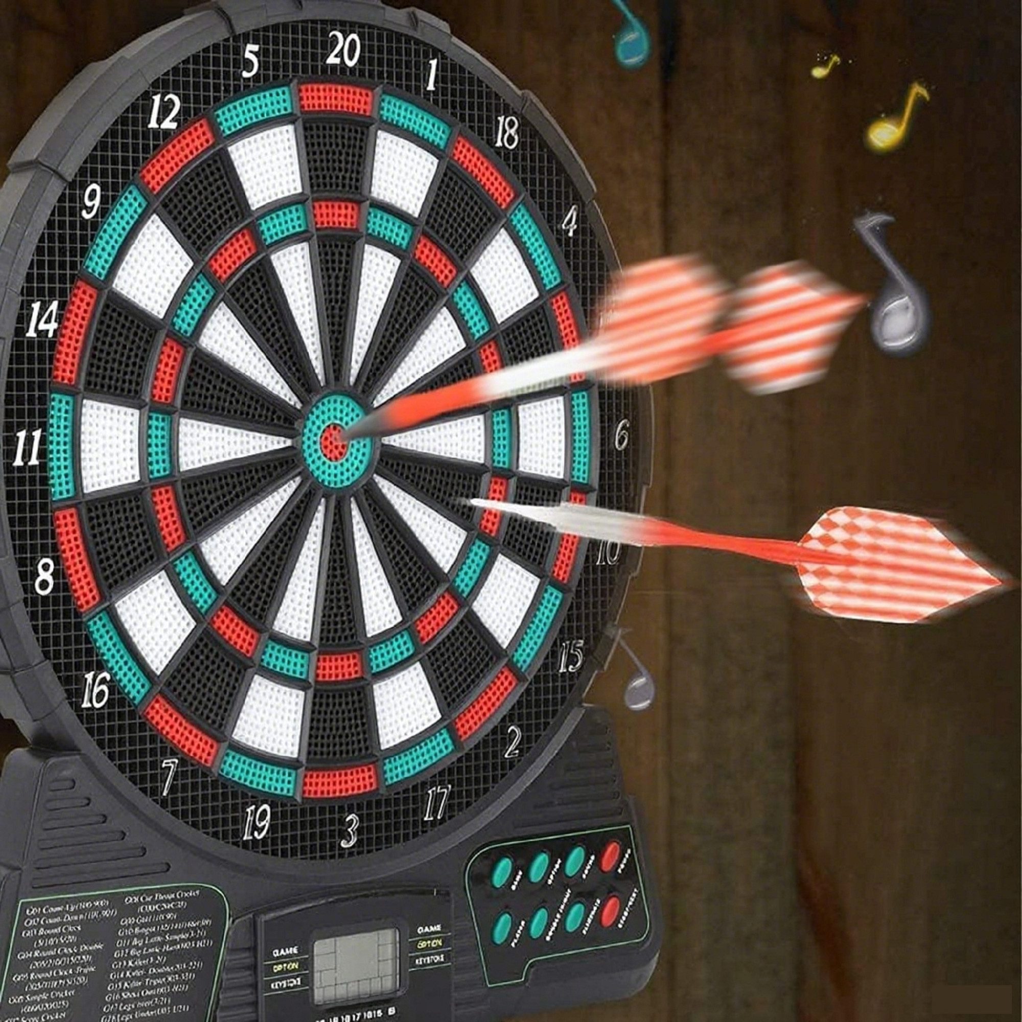 YINDN Dartautomat Elektronische Dartscheibe mit 6 Dartpfeilen, Dartboard mit LCD-Display (18 Spiele, 159 Spielvarianten, 1-8 Spieler, Automatische, Wertung, Soundeffekte, Batterien)