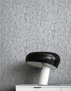 Newroom Vliestapete, Grau Tapete Modern Muster - Mustertapete Glamour Hellgrau Silber 3D Optik Industrial Struktur Metallic für Schlafzimmer Wohnzimmer Küche