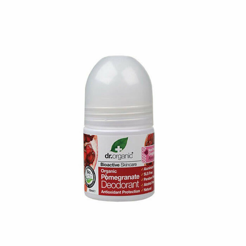 Dr. Organic Deo-Zerstäuber Dr Organic Pomegranate Deodorant Roll On 50ml