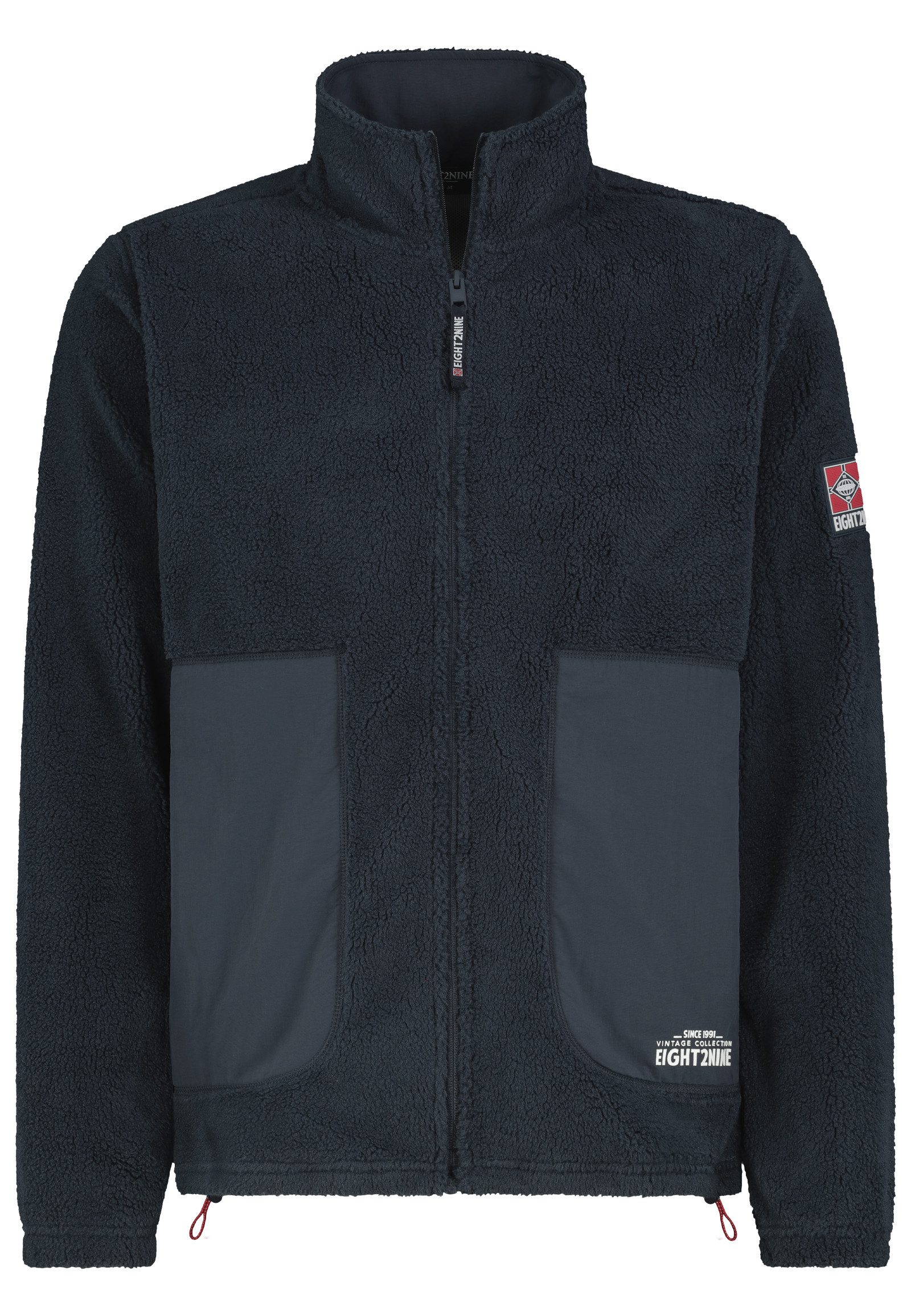 SUBLEVEL Fleecejacke Herren mit Teddyfleece Fleece Jacke Outdoor Freizeit