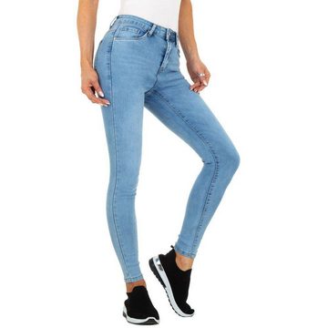 Ital-Design Skinny-fit-Jeans Damen Bügelfrei Skinny Jeans in Blau