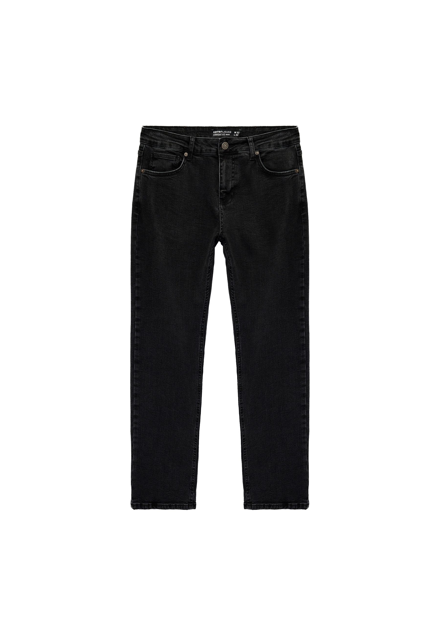 Koton 3/4-Jeans Normale Leibhöhe Straight Straight-Jeans