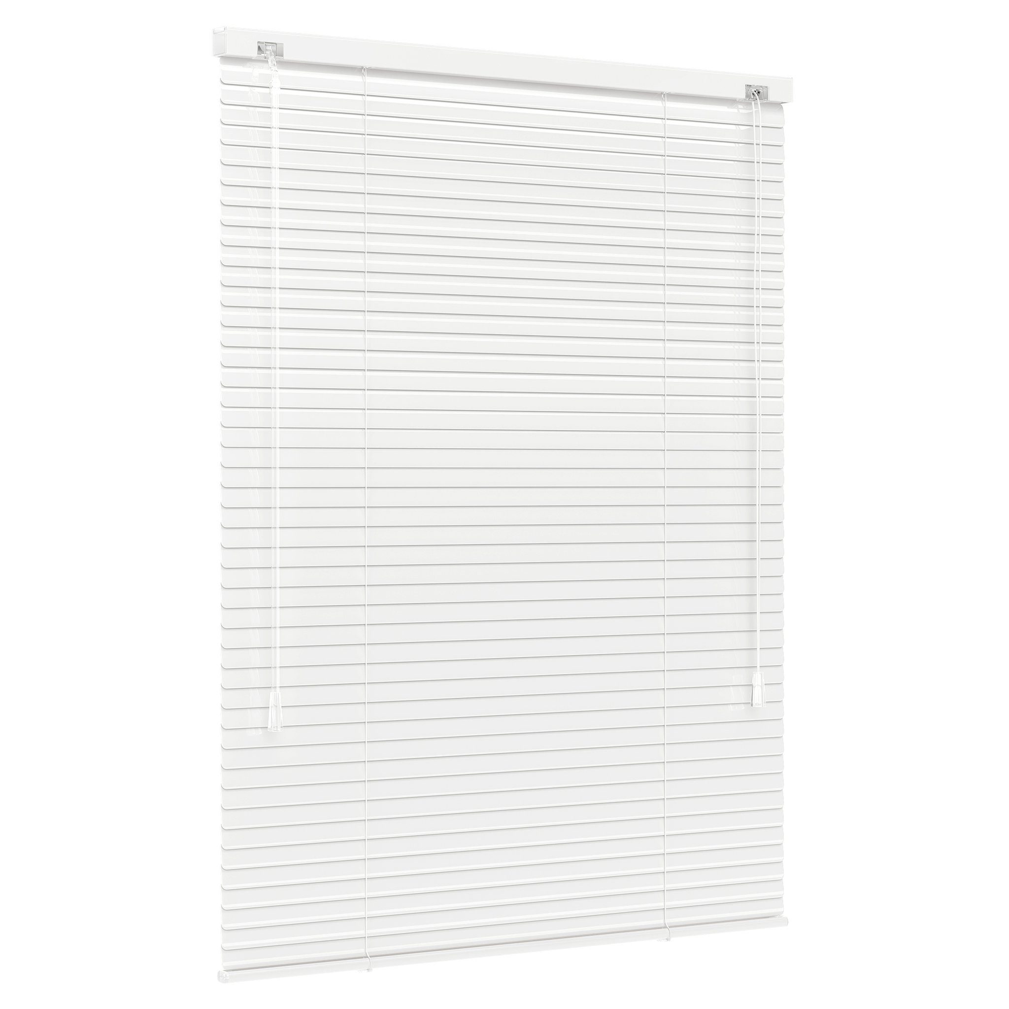 jalousiescout Jalousie LightLess Aluminium-Jalousie, 25 mm, 40 x 130 cm, weiß glänzend, ohne Bohren, geklemmt oder verschaubt, Aluminium, vollverdunkelnd, Feuchtraumgeeignet