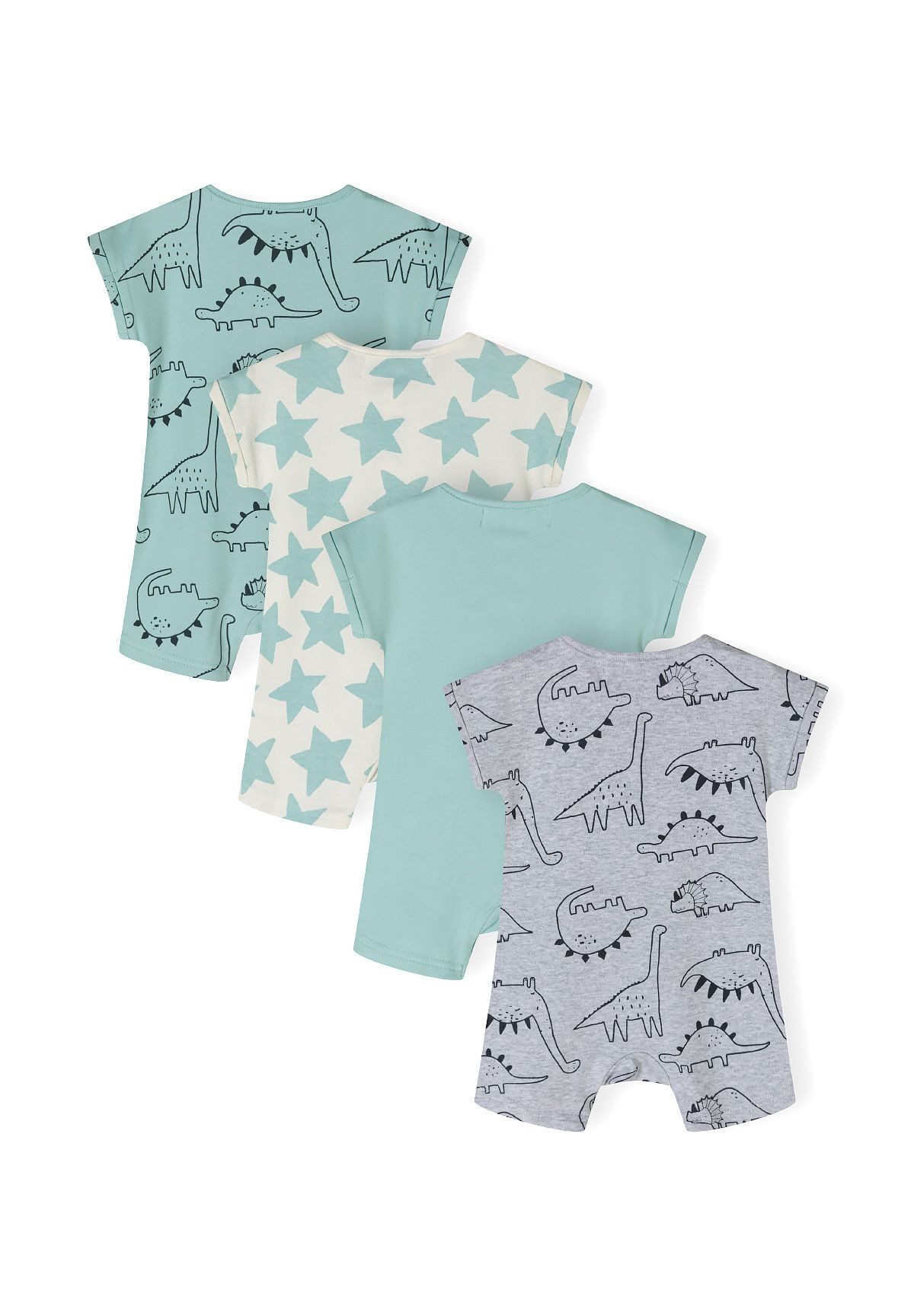 MINOTI Schlafoverall Kurzarm-Strampler im 4-er Pack (0-24m)