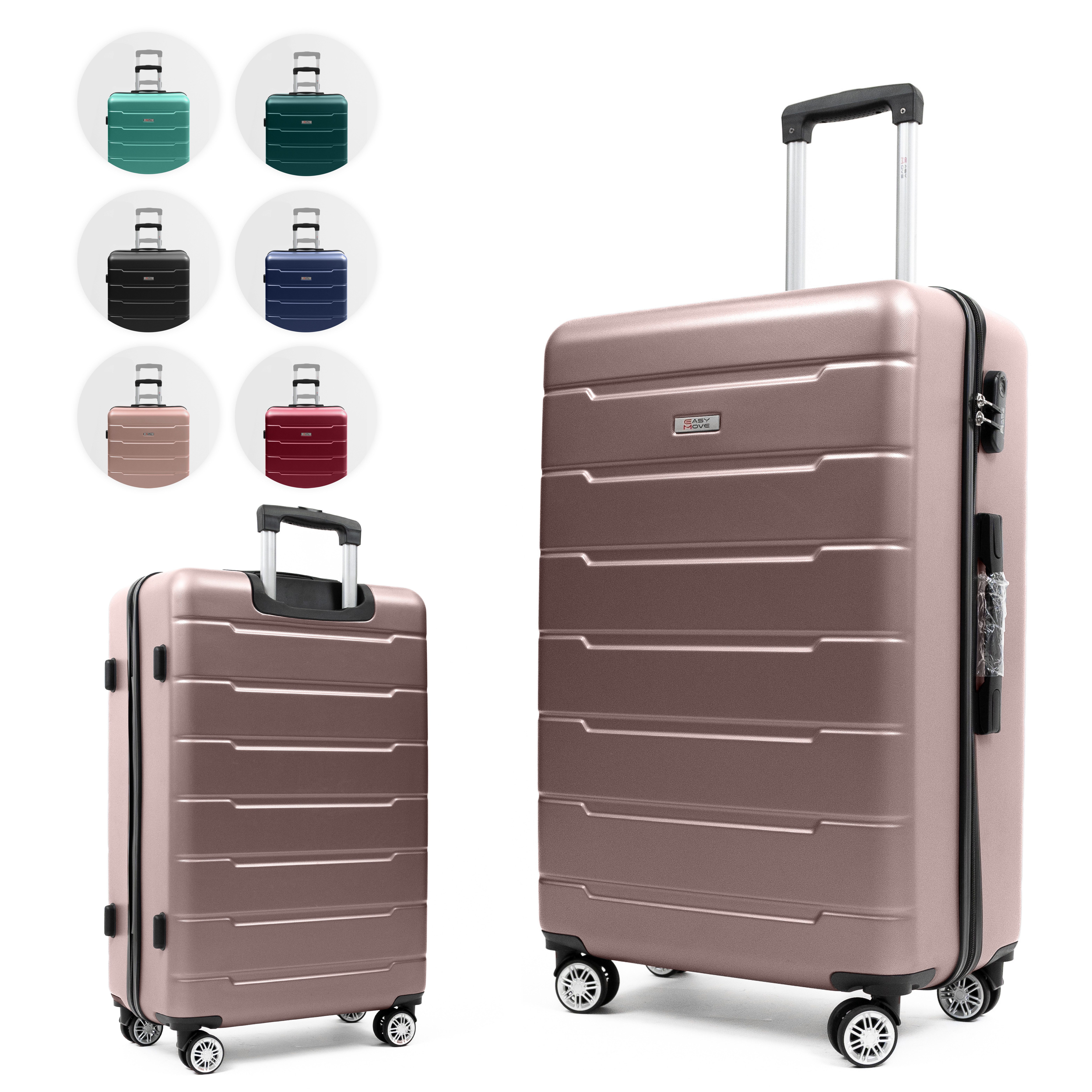 Easy Move Hartschalen-Trolley Leichter Rollkoffer YUG Reisekoffer, 4 Rollen, Robuster Reisebegleiter aus ABS-Hartschale, 54cm