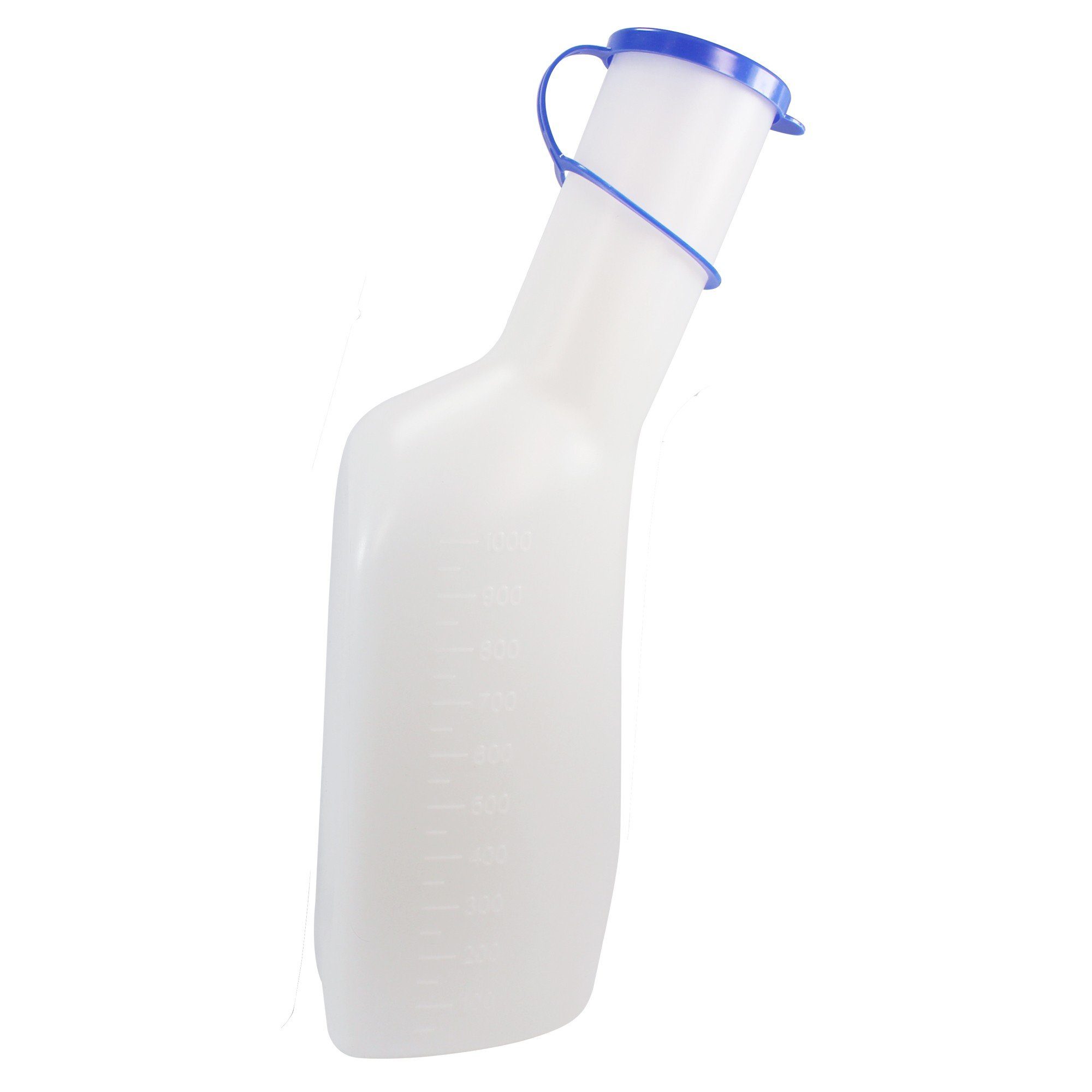 AMPri Urin-Flasche für Männer mit Deckel und Graduierung, autoklavierbar bis 90°C, Flasche aus PE