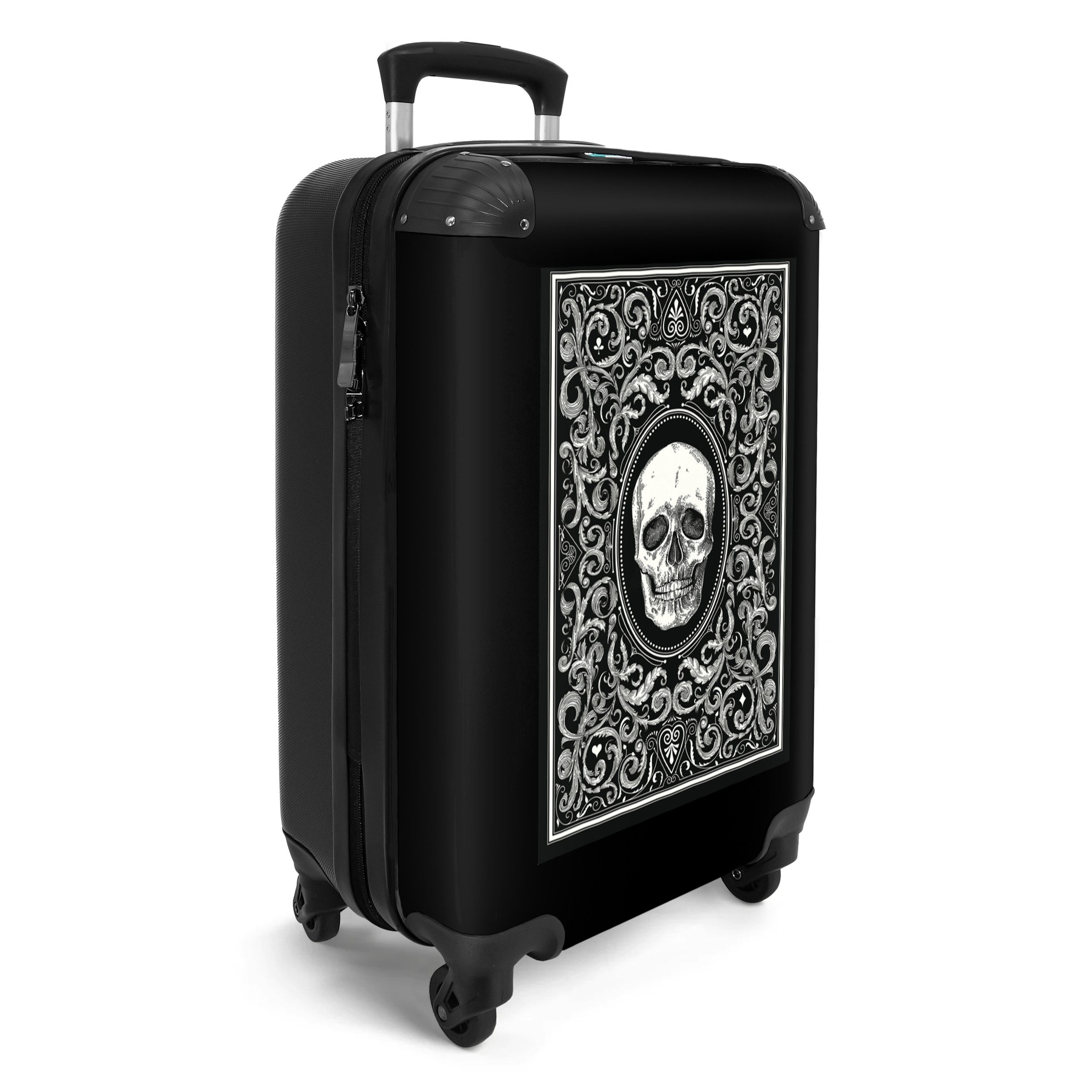 NoBoringSuitcases.com© Hartschalen-Trolley Spielkarte - Totenkopf - günstig online kaufen