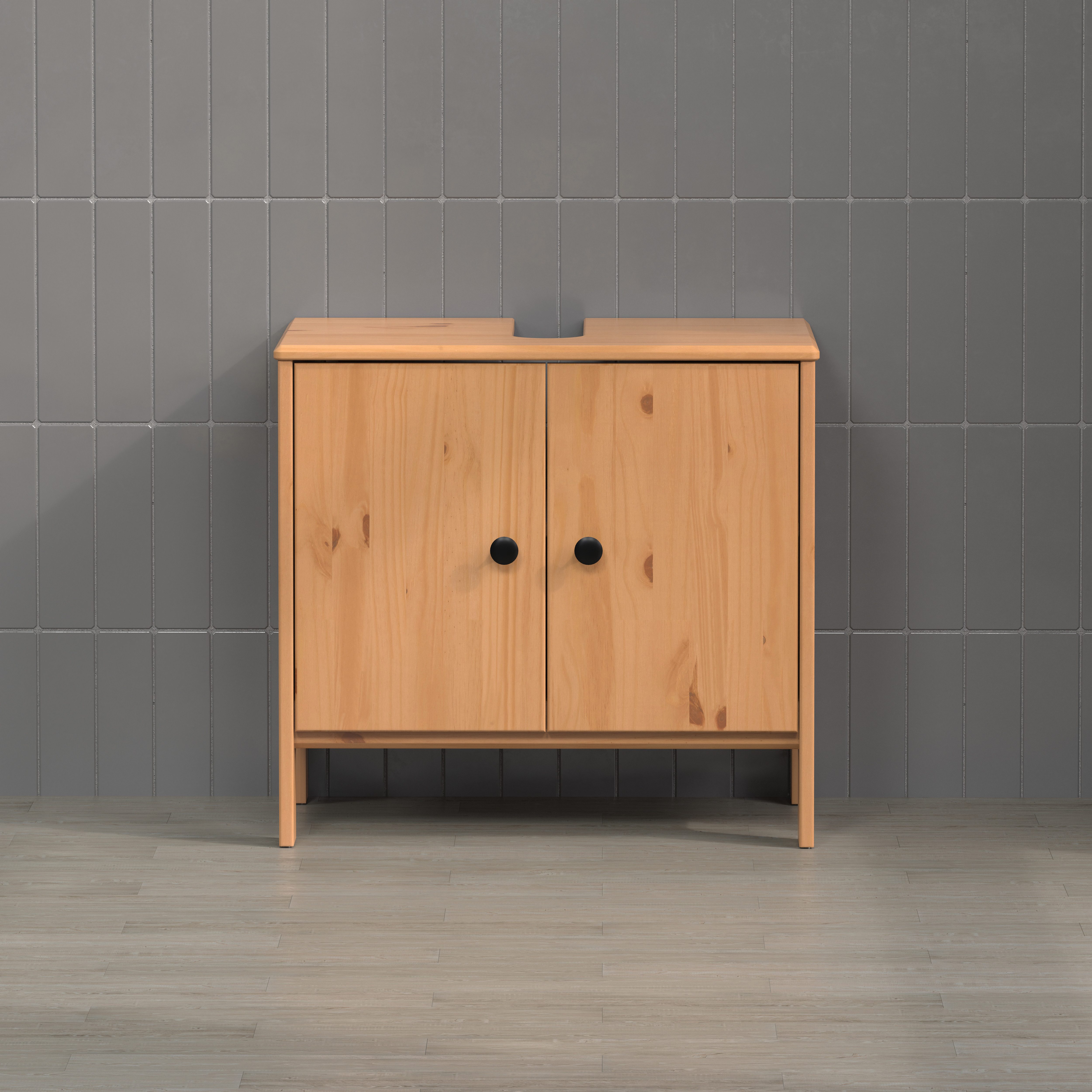 welltime Waschbeckenunterschrank "Kall", (1 St.), Waschtisch aus Kiefer-Mas günstig online kaufen