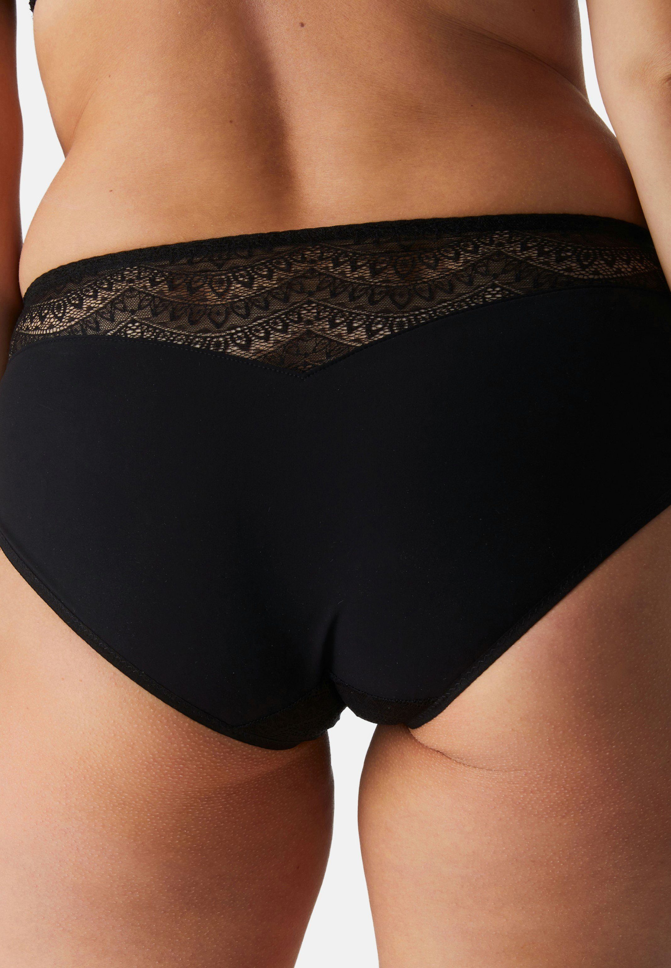 SIMONE PERELE Taillenslip - Taillen Karma (1-St) Schwarz Mit grafischer Slip Spitze