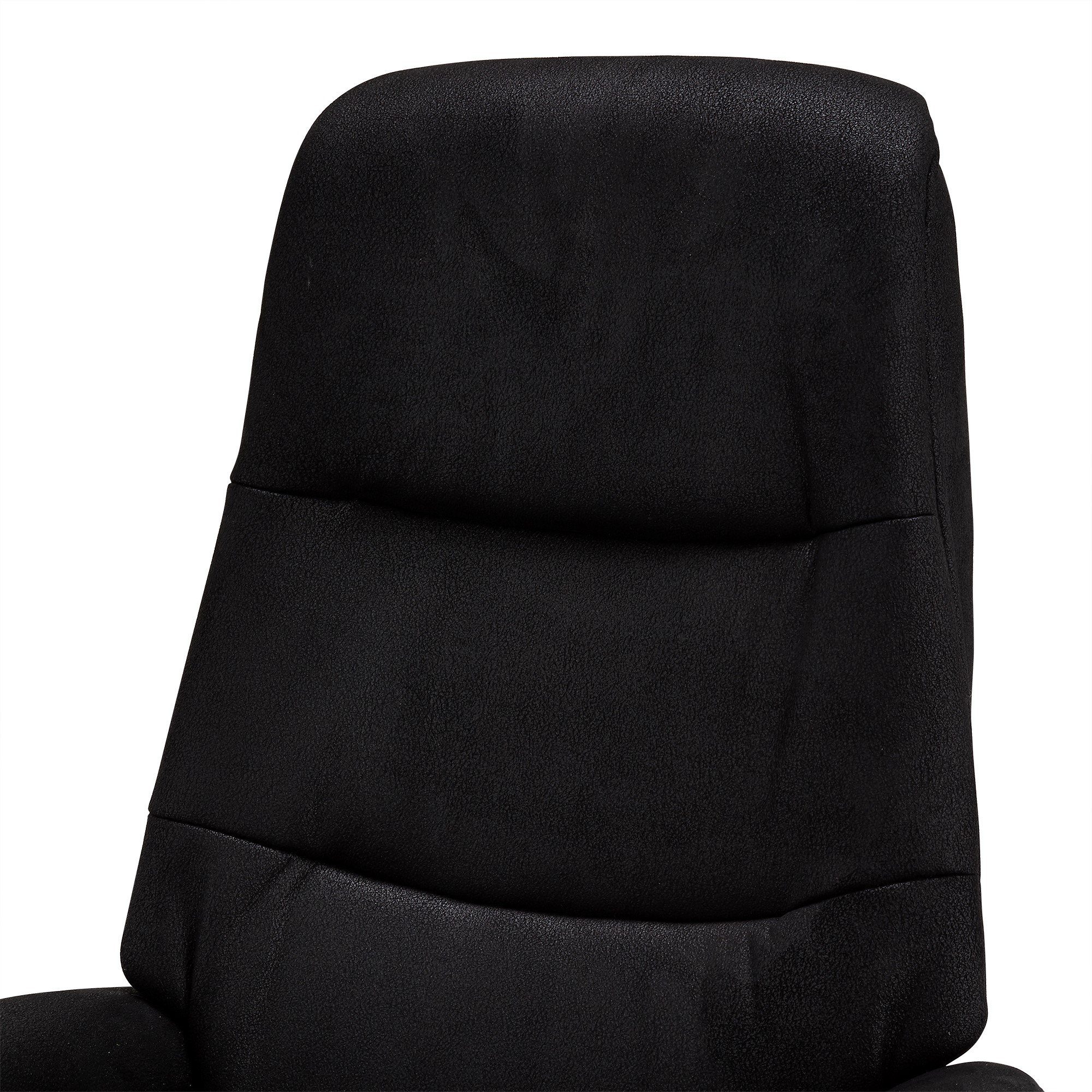 (1-St) Relaxsessel Sessel, Metall silberfarben Recliner ebuy24 schwarz, Dode