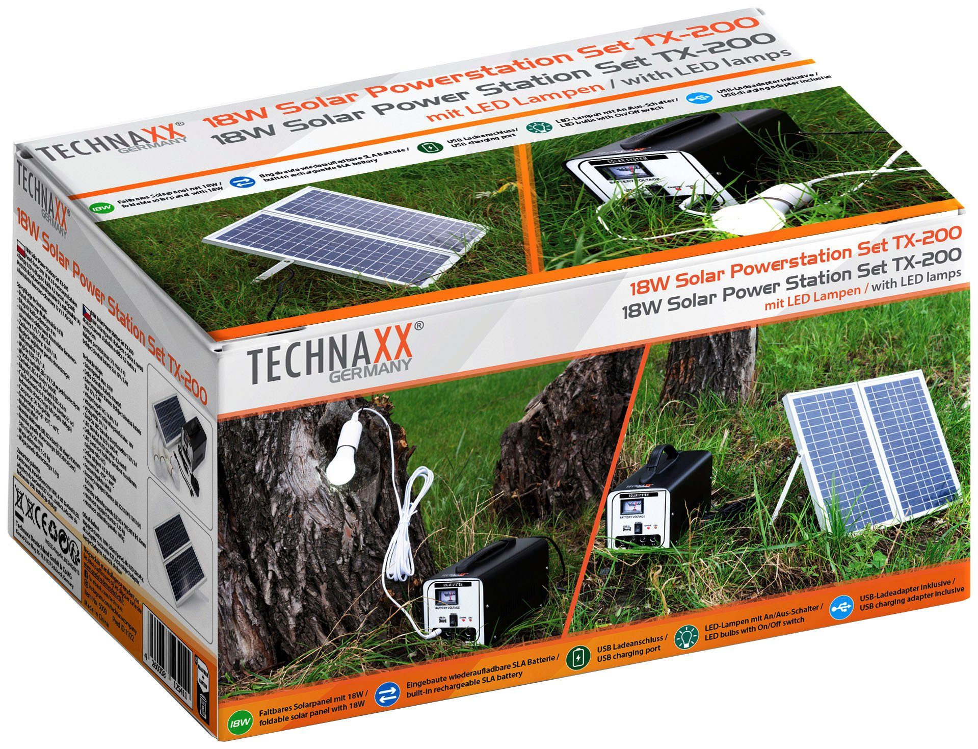 Technaxx Solaranlage TX-200, Polykristallin, W 18