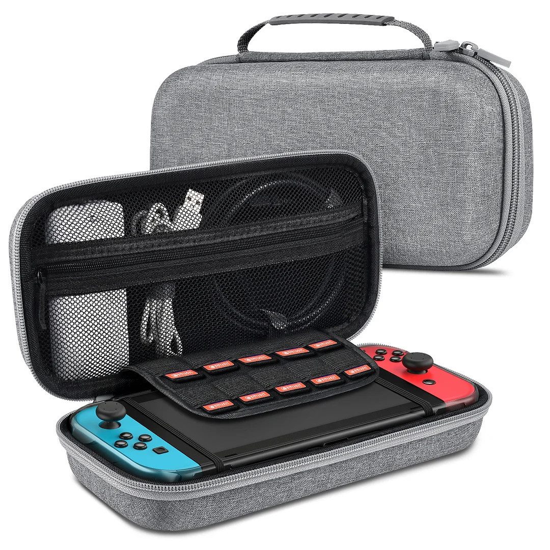COFI 1453 Nintendo-Schutzhülle Hülle kompatibel mit Nintendo Switch Hartschalen-Reisehülle 10 Fächer