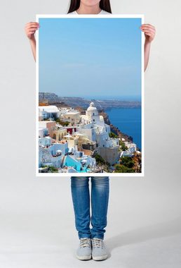 Sinus Art Poster Landschaftsfotografie 60x90cm Poster Santorini Griechenland