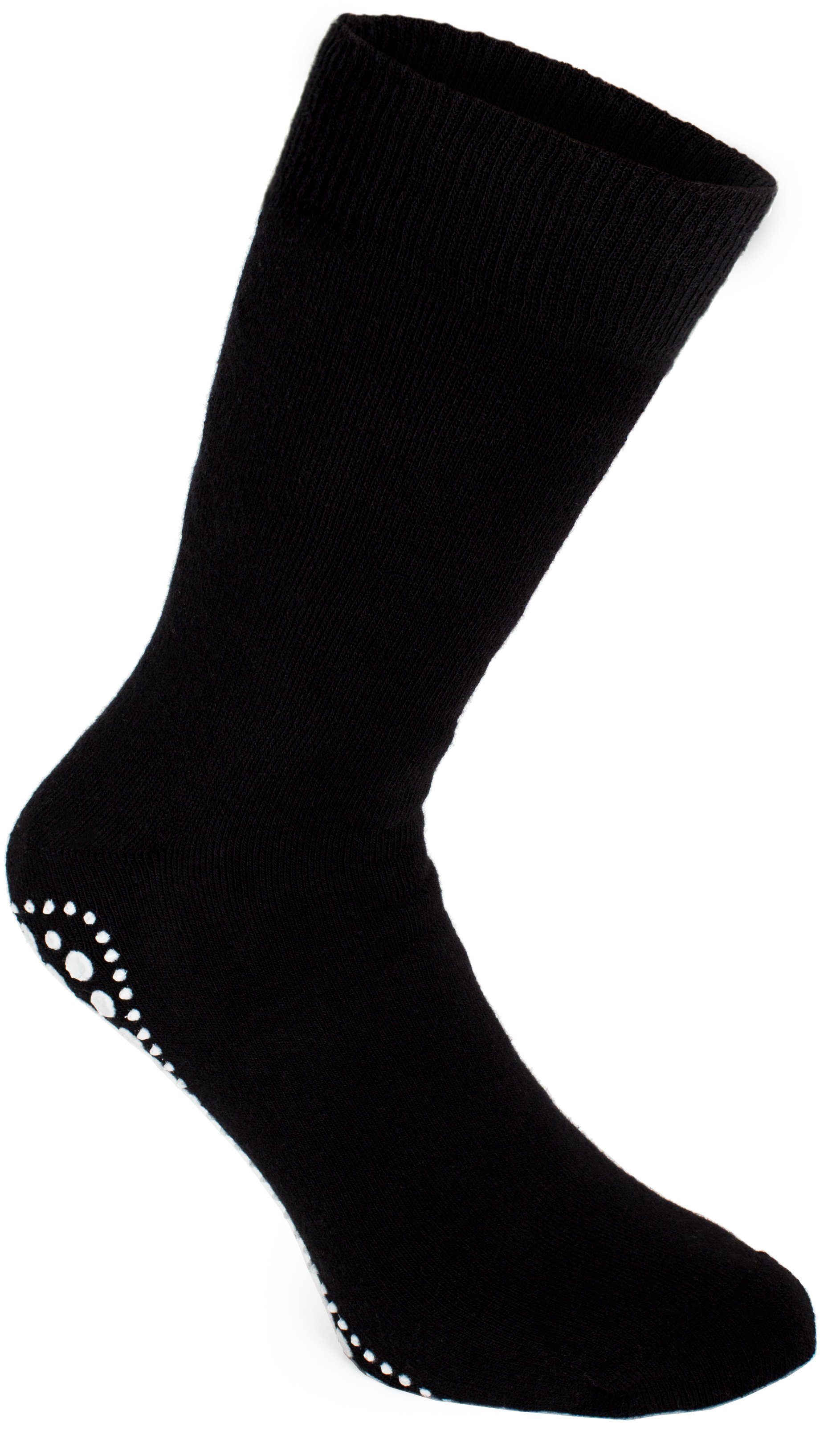 BRUBAKER ABS-Socken Unisex Haussocken (4-Paar, Baumwolle) Anti Rutsch Socken für Damen und Herren