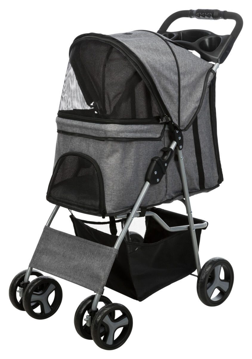 TRIXIE Hundebuggy Buggy für Hunde - grau - 47 × 100 × 80 cm