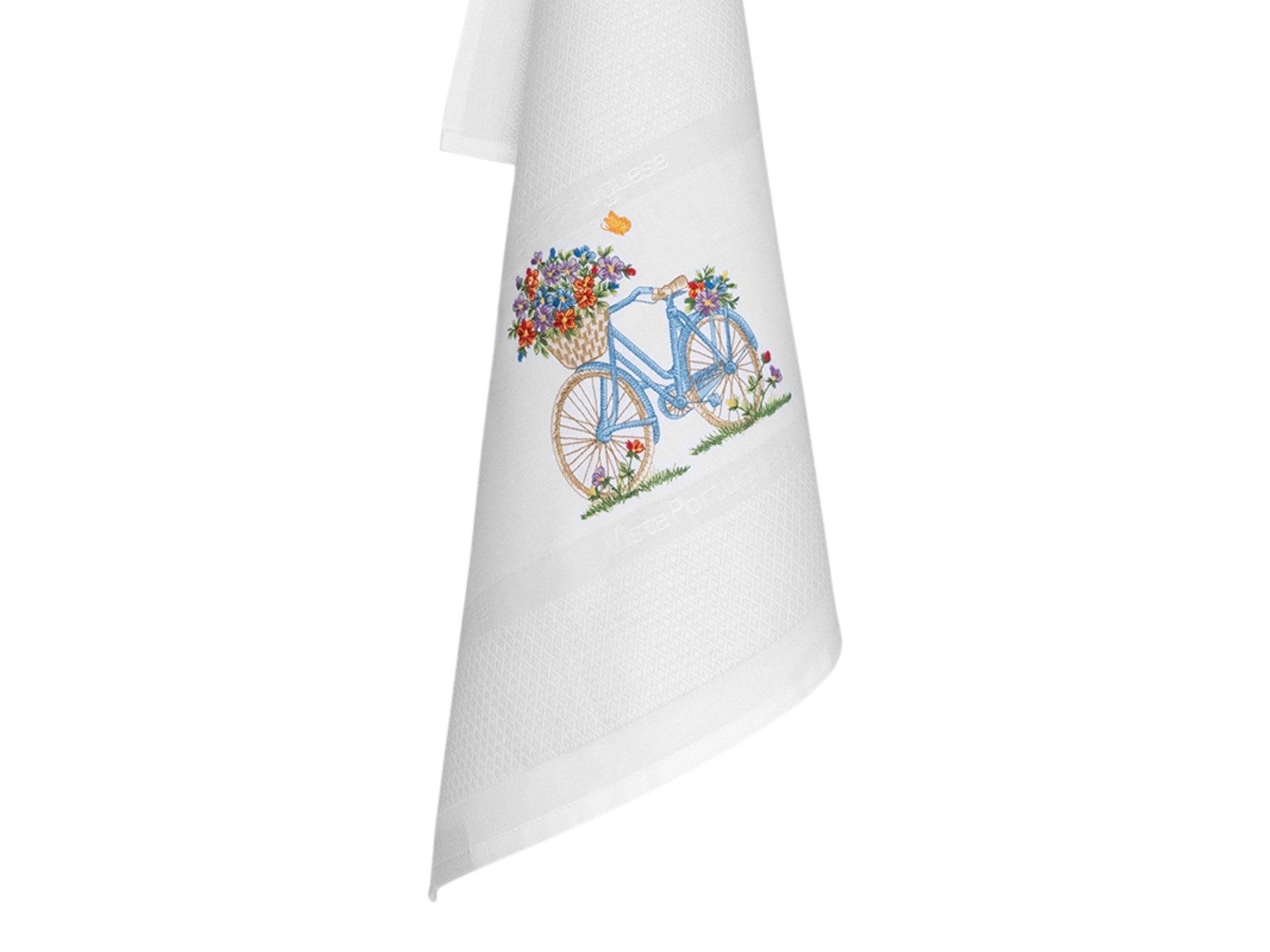 Vista Portuguese Geschirrtuch Geschirrtuch Bicycle weiß 50x70cm