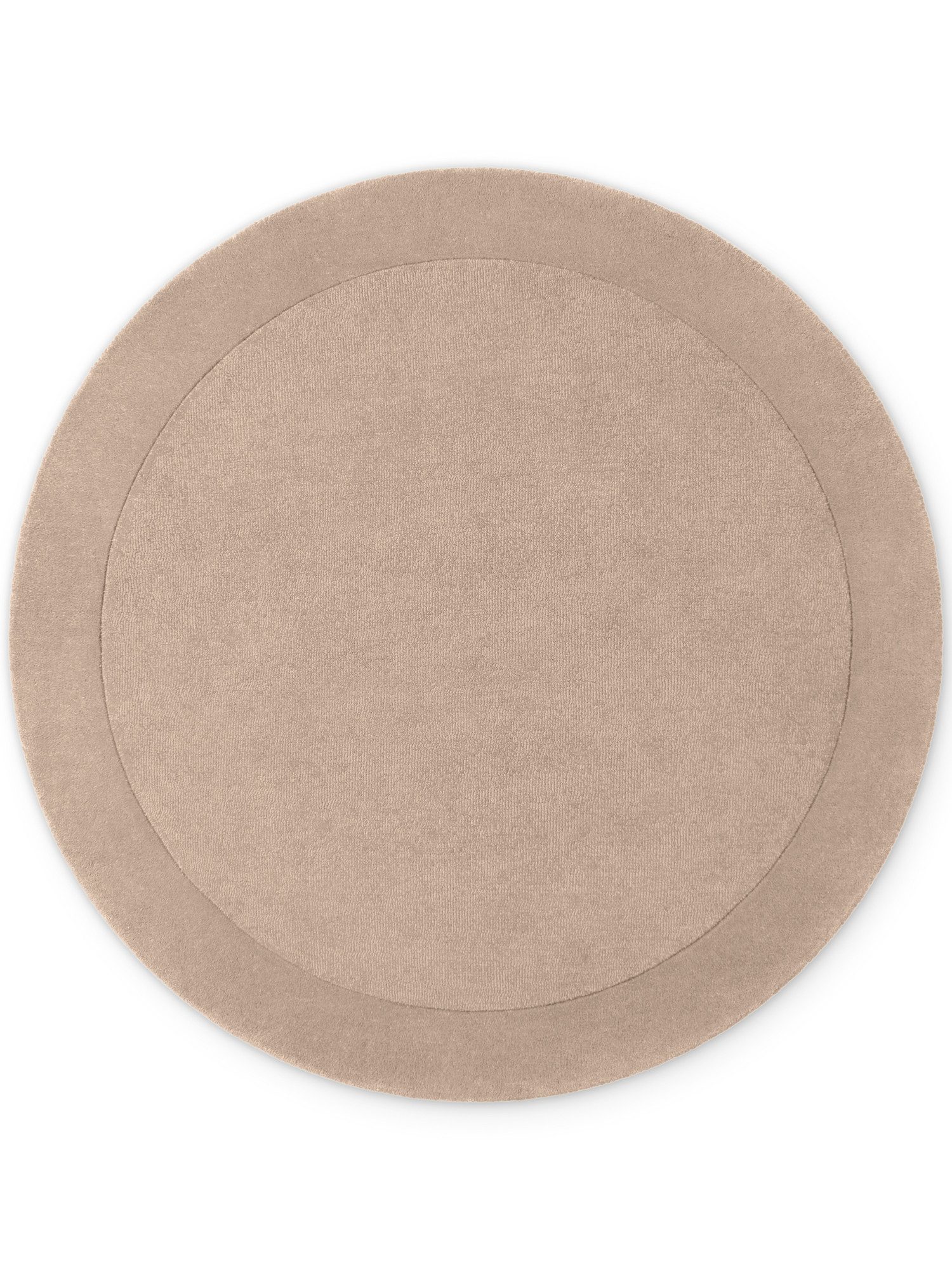 Villeroy & Boch Teppich Wollteppich Kivi, rund, Höhe: 17 mm, Handgewebt, Wolle, Bordüre, Einfarbig, Läufer, Wohnzimmer, Organisch – Bild 3 von 5
