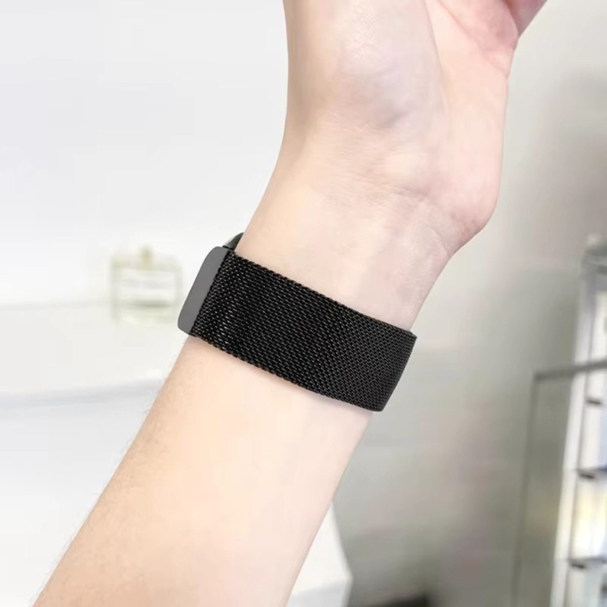 Ventarent Smartwatch-Armband Apple Watch Milanaise 38mm/40mm/41mm & 42mm/44mm/45mm/49mm Edelstahl, Apple Watch Series 1 2 3 4 5 6 7 8 9 10 11 Ultra SE Armband B – Bild 4 von 5